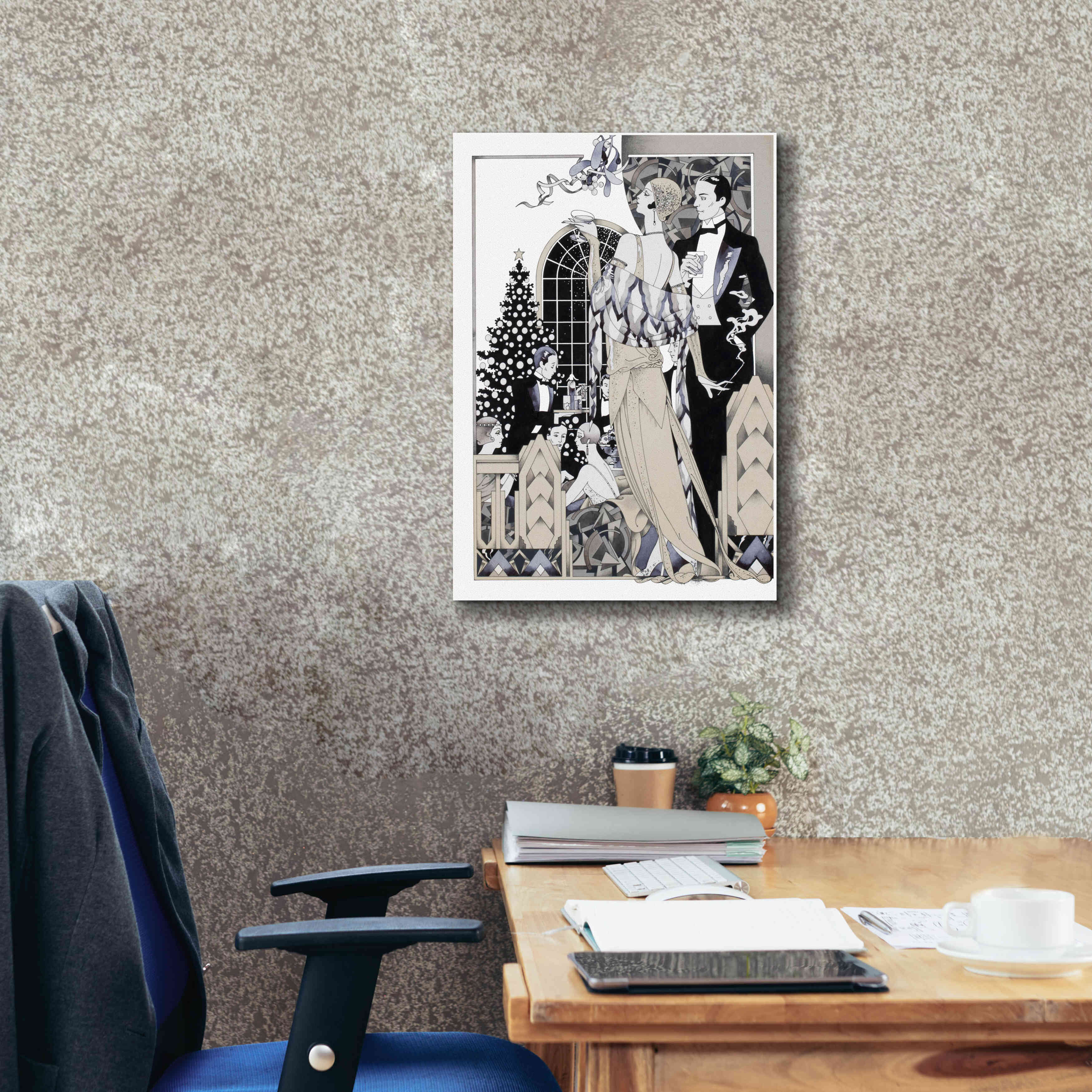 'Deco Christmas' by David Chestnutt, Giclee Canvas Wall Art,18 x 26