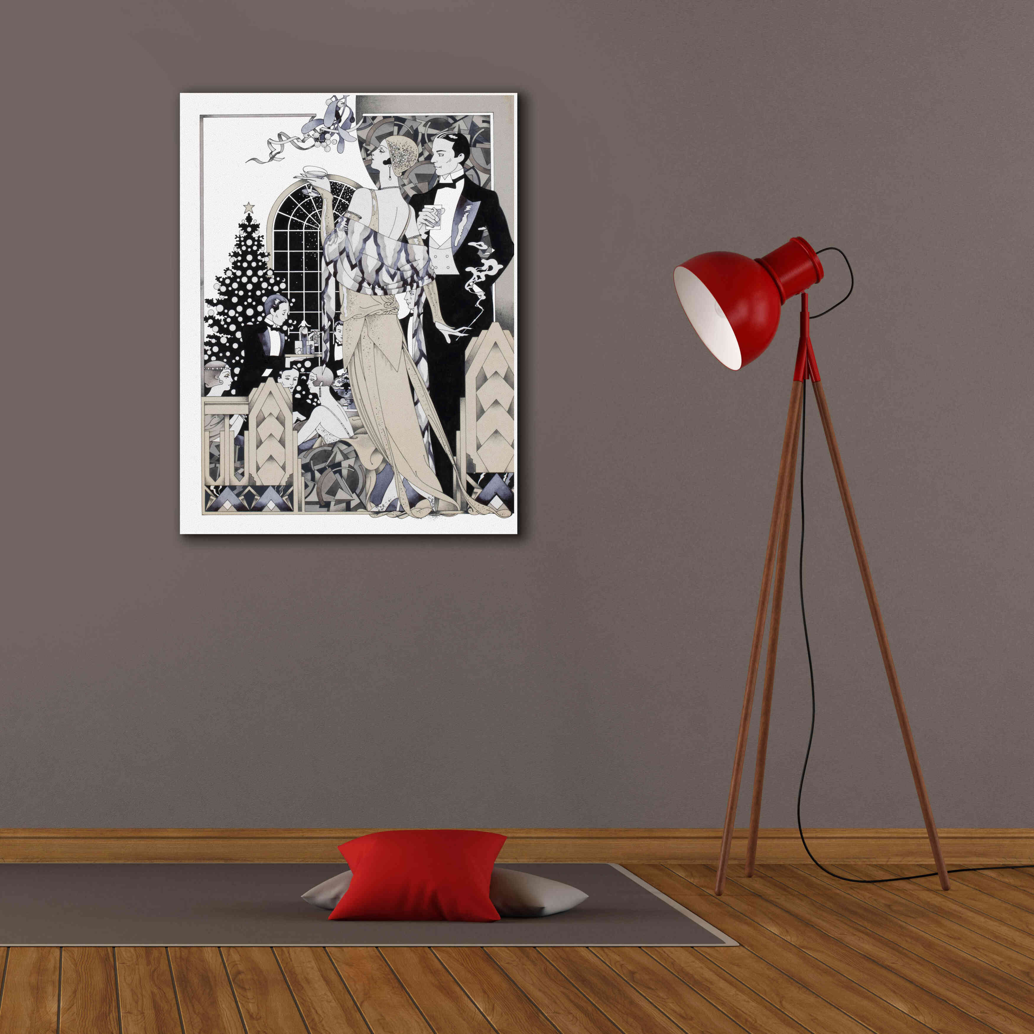 'Deco Christmas' by David Chestnutt, Giclee Canvas Wall Art,26 x 34