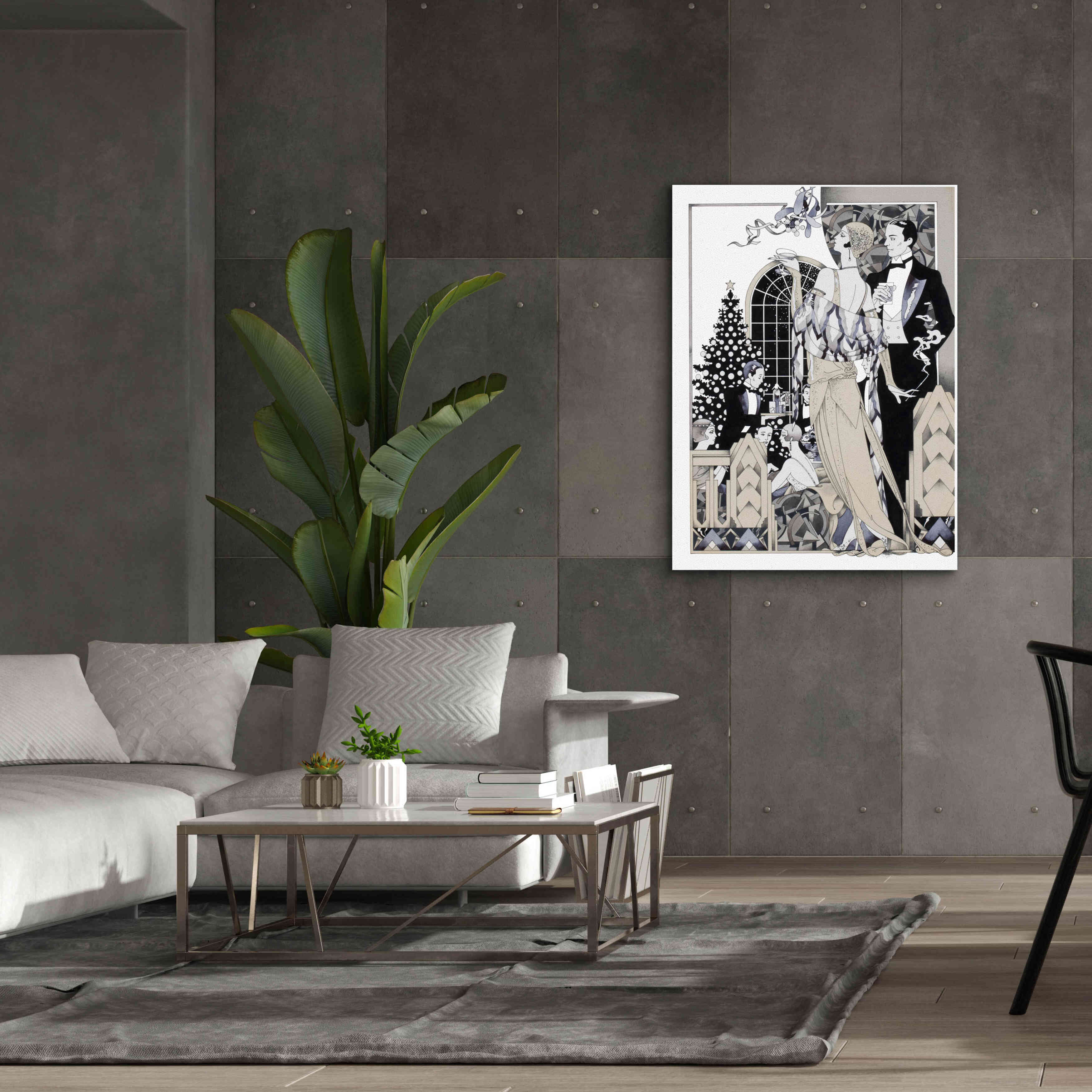 'Deco Christmas' by David Chestnutt, Giclee Canvas Wall Art,40 x 54