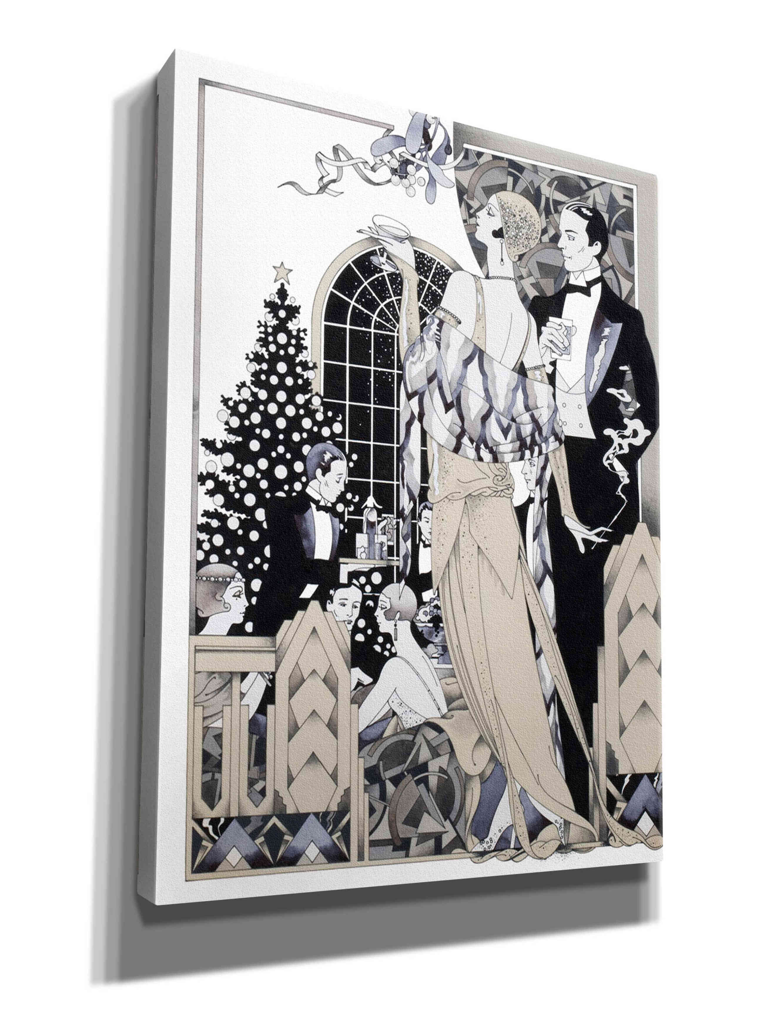 'Deco Christmas' by David Chestnutt, Giclee Canvas Wall Art