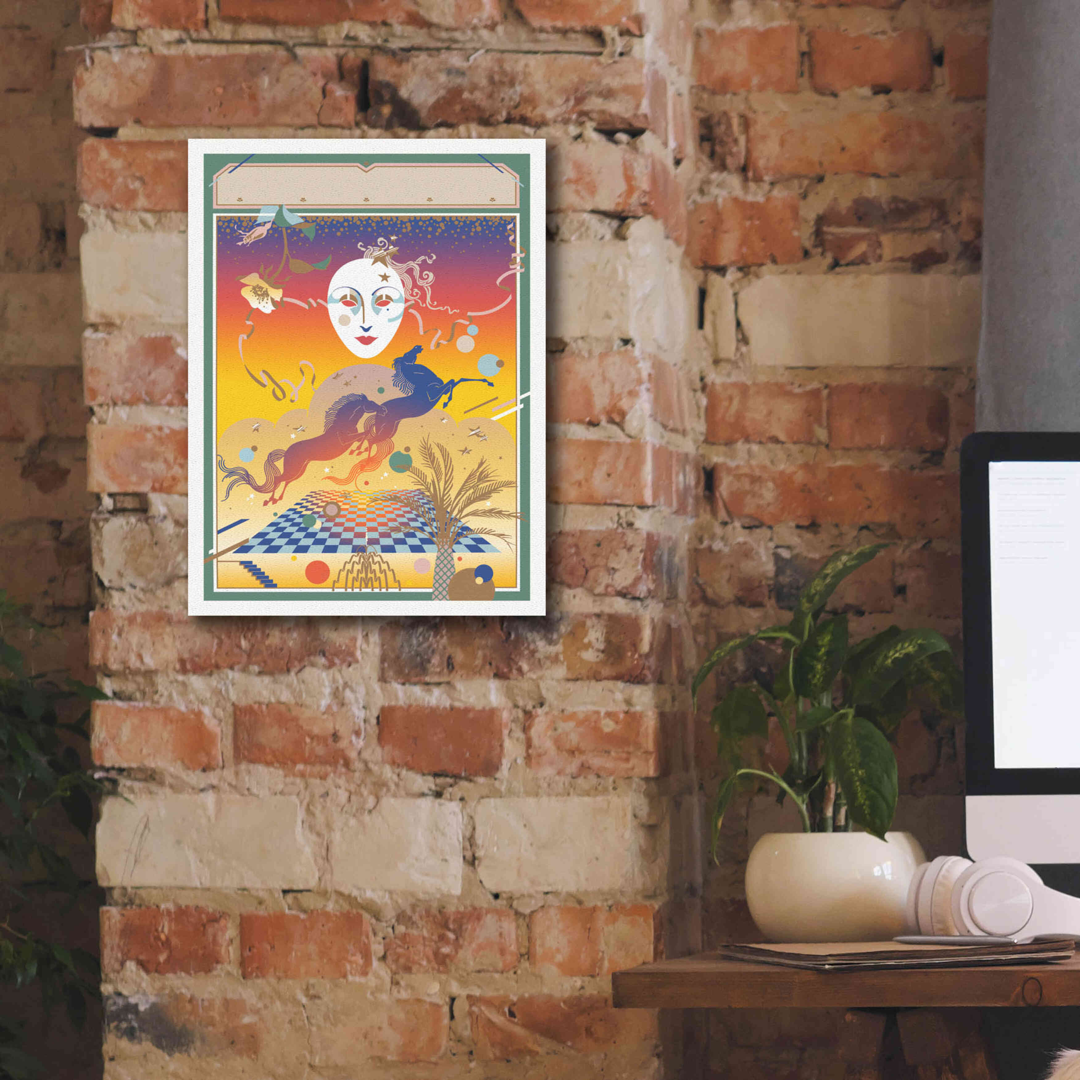 'Fantasy Mask' by David Chestnutt, Giclee Canvas Wall Art,12 x 16