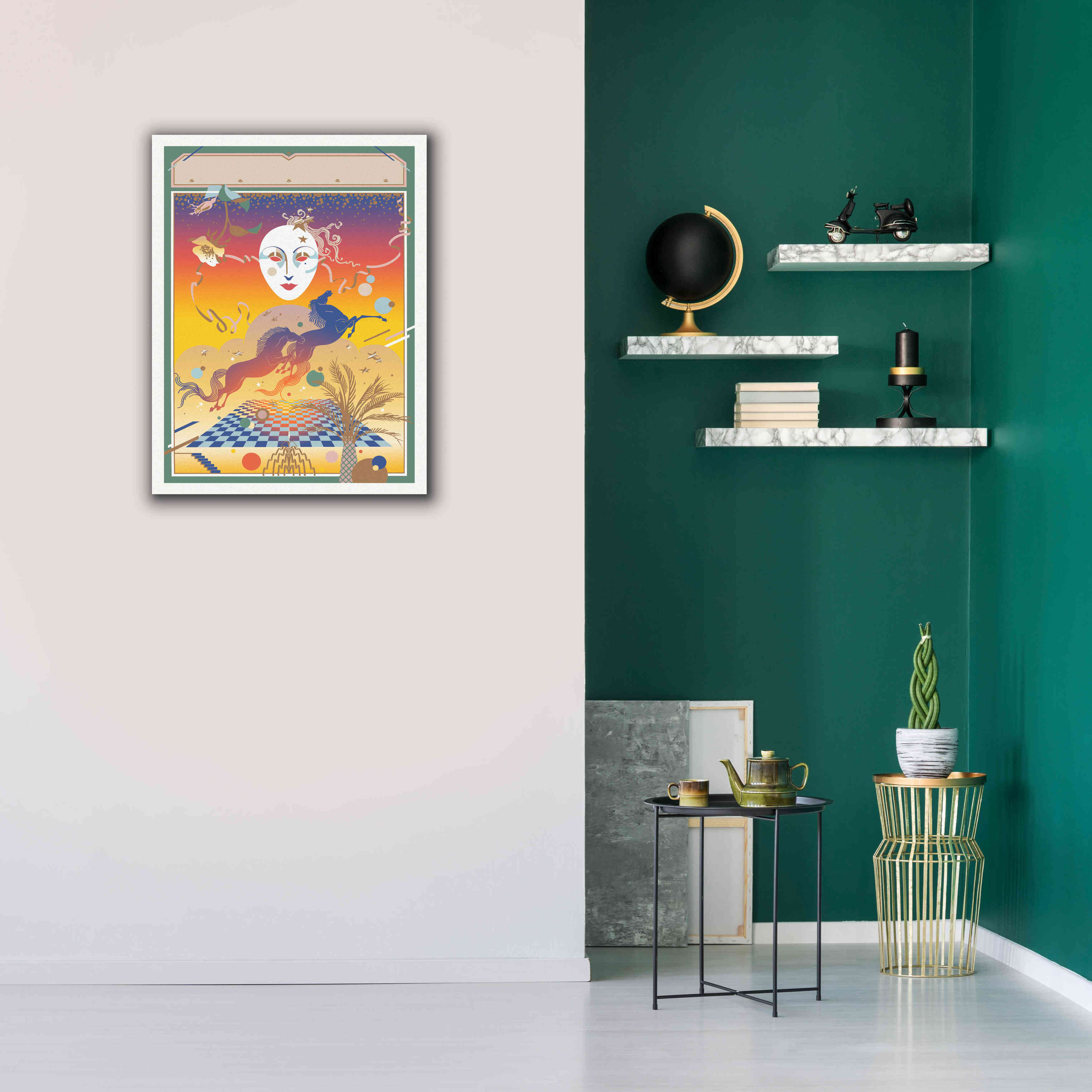 'Fantasy Mask' by David Chestnutt, Giclee Canvas Wall Art,26 x 34