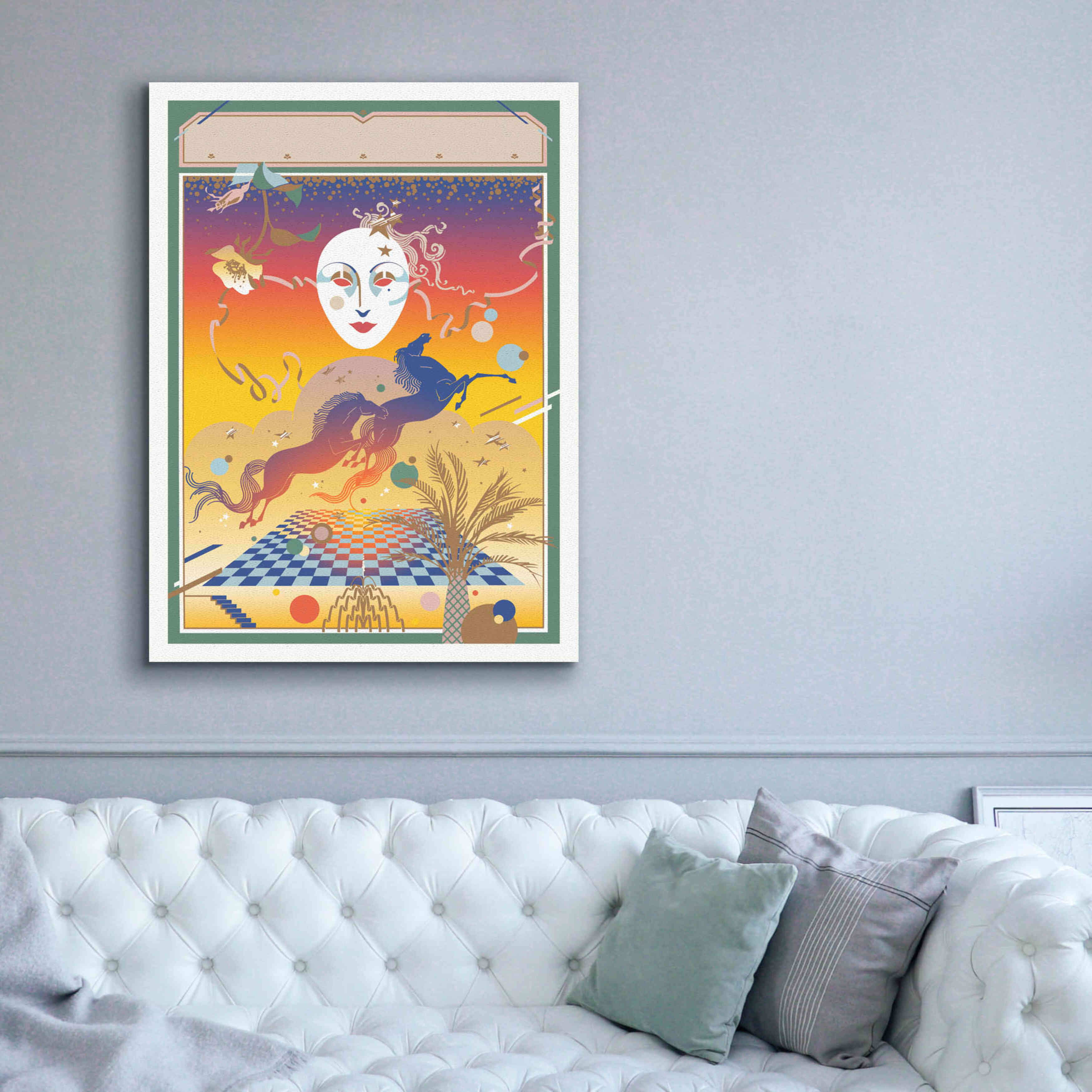 'Fantasy Mask' by David Chestnutt, Giclee Canvas Wall Art,40 x 54