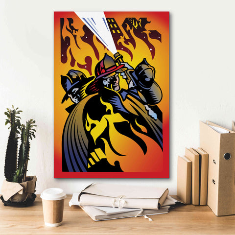 Image of 'Firemen' by David Chestnutt, Giclee Canvas Wall Art,18 x 26