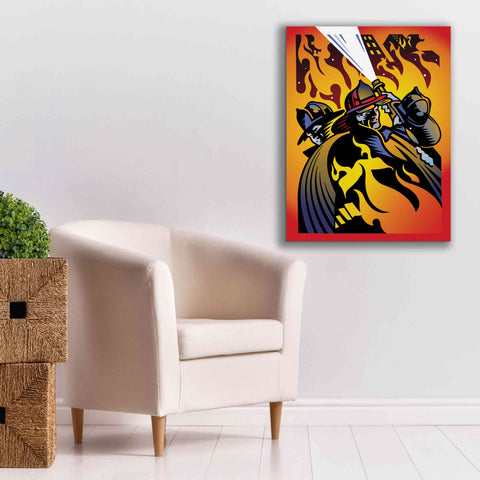 Image of 'Firemen' by David Chestnutt, Giclee Canvas Wall Art,26 x 34