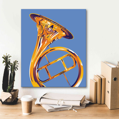 Image of 'French Horn 8' by David Chestnutt, Giclee Canvas Wall Art,20 x 24