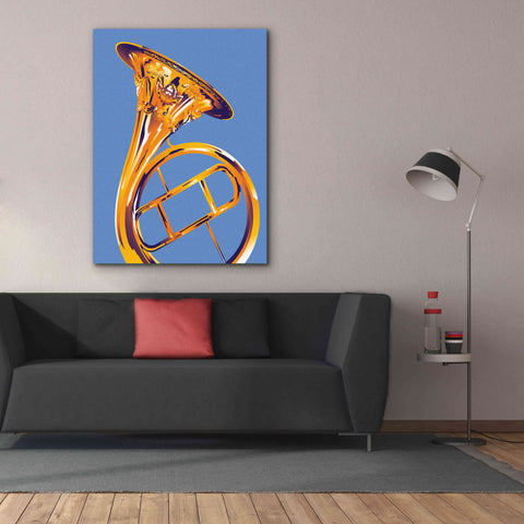 Image of 'French Horn 8' by David Chestnutt, Giclee Canvas Wall Art,40 x 54