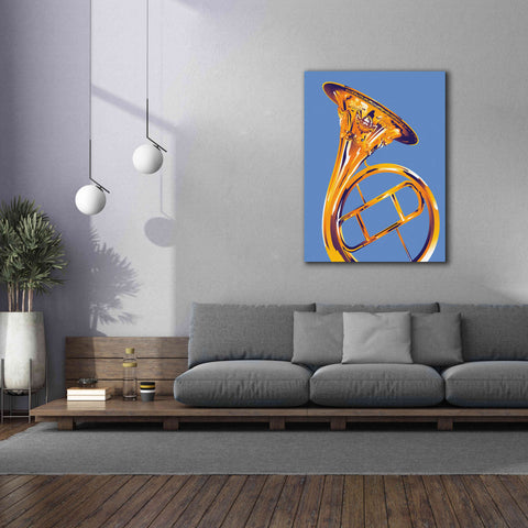 Image of 'French Horn 8' by David Chestnutt, Giclee Canvas Wall Art,40 x 54