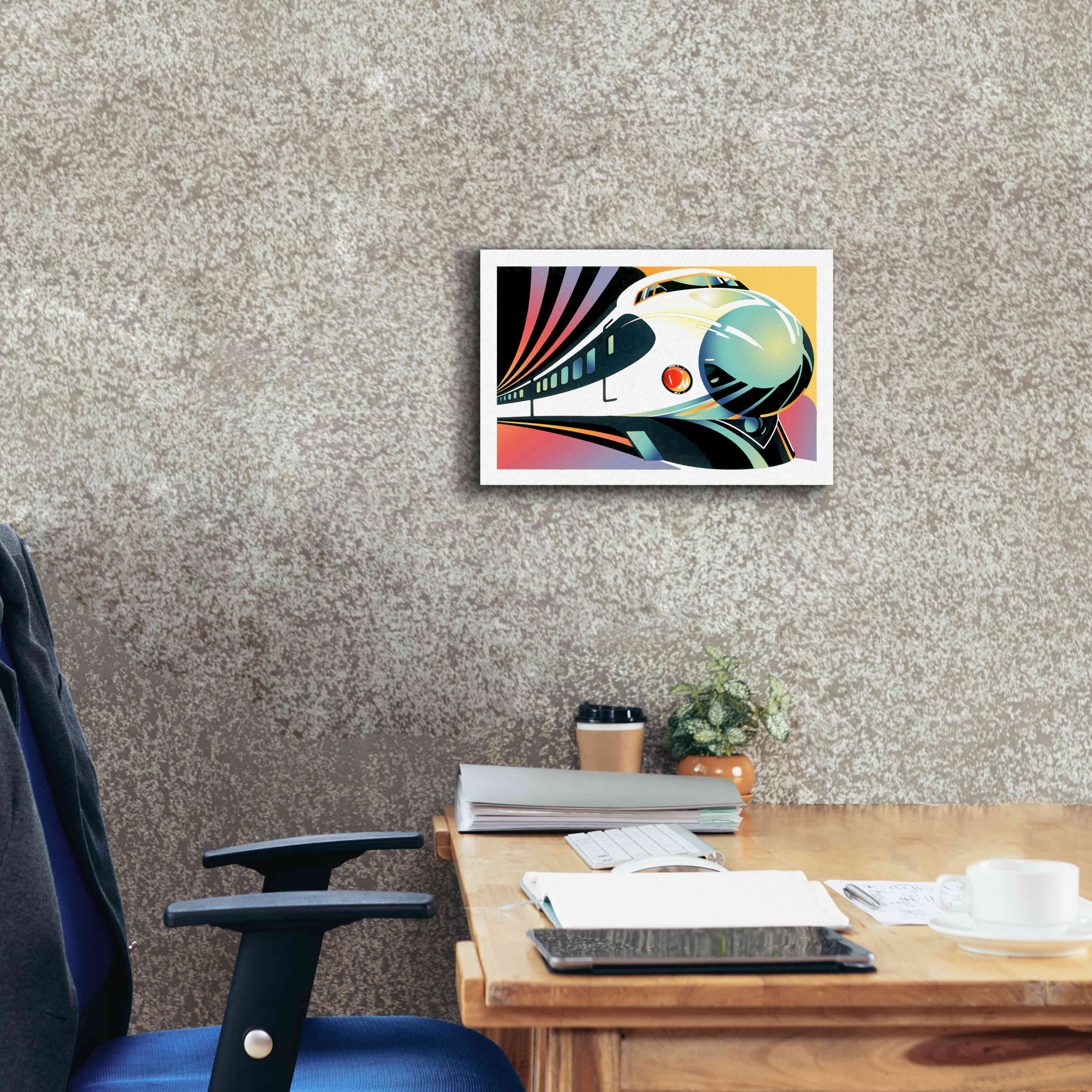 'Japanese High Speed Train' by David Chestnutt, Giclee Canvas Wall Art,18 x 12