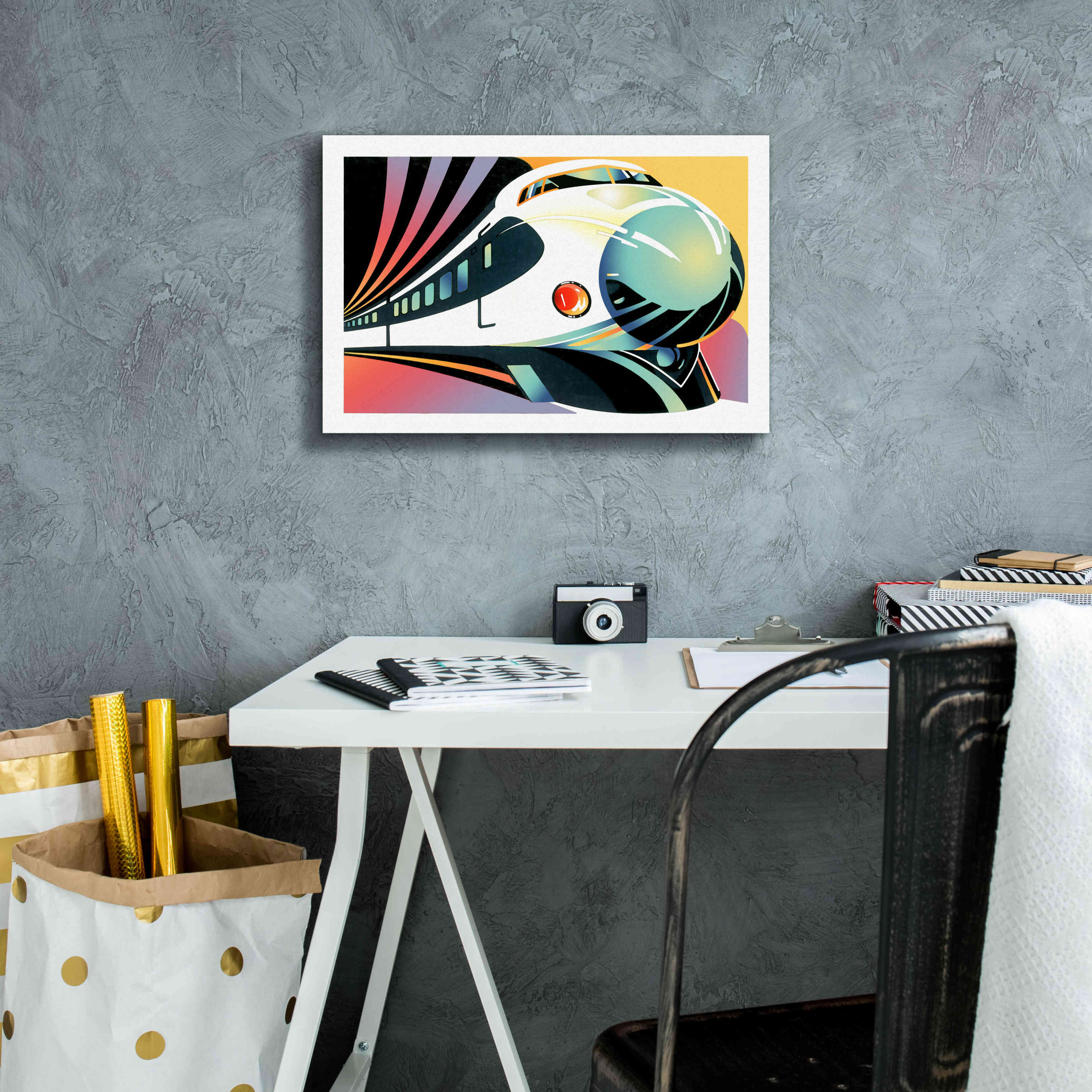 'Japanese High Speed Train' by David Chestnutt, Giclee Canvas Wall Art,18 x 12