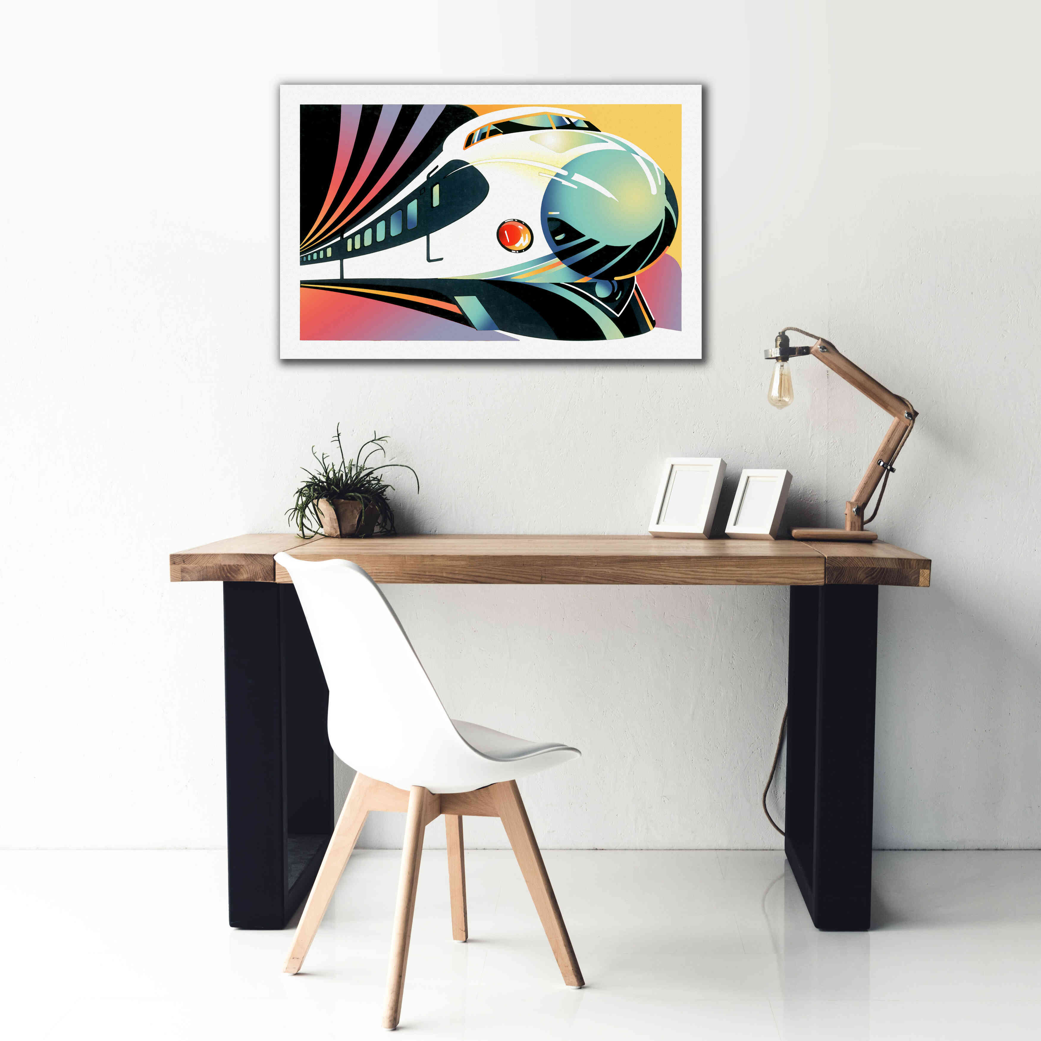 'Japanese High Speed Train' by David Chestnutt, Giclee Canvas Wall Art,40 x 26