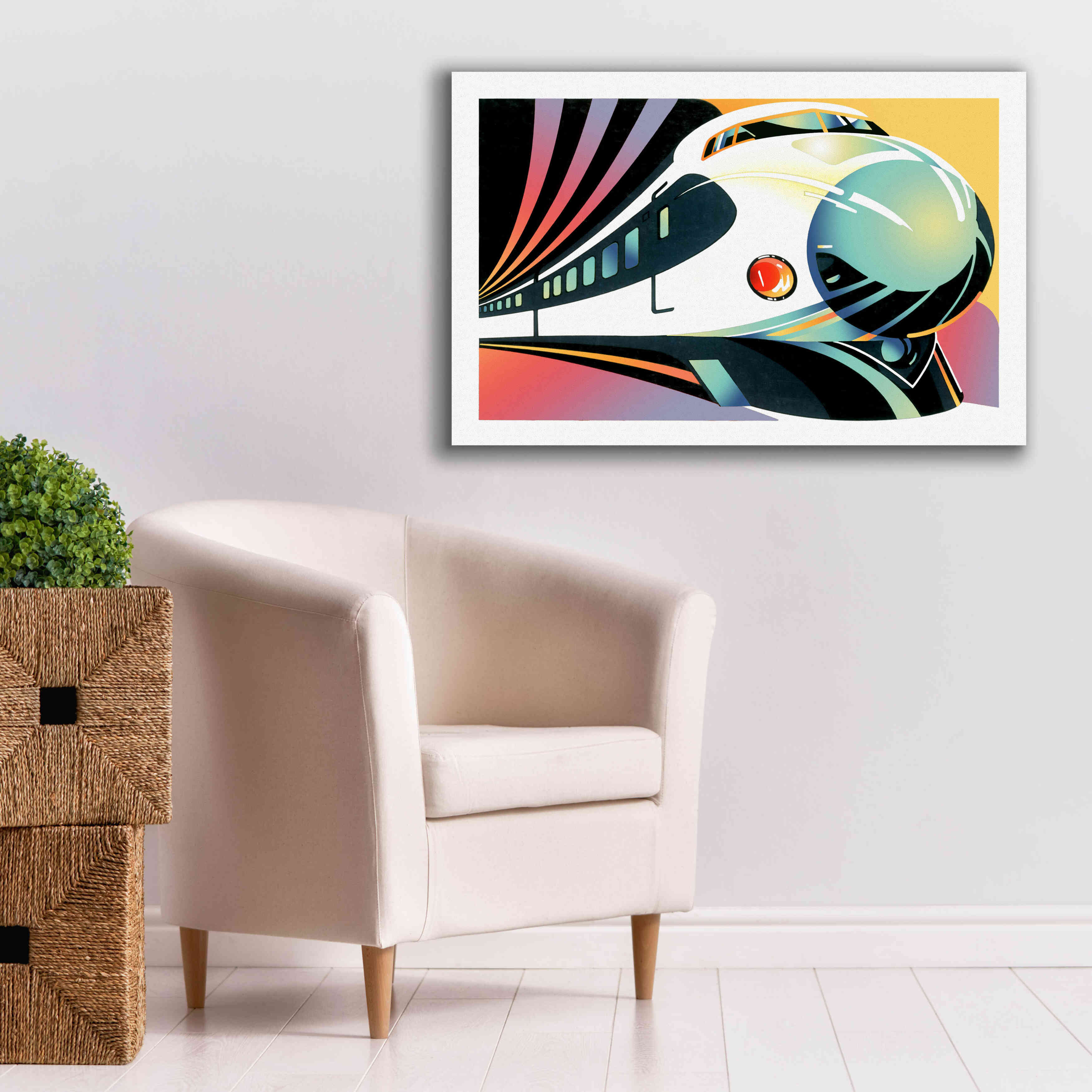 'Japanese High Speed Train' by David Chestnutt, Giclee Canvas Wall Art,40 x 26