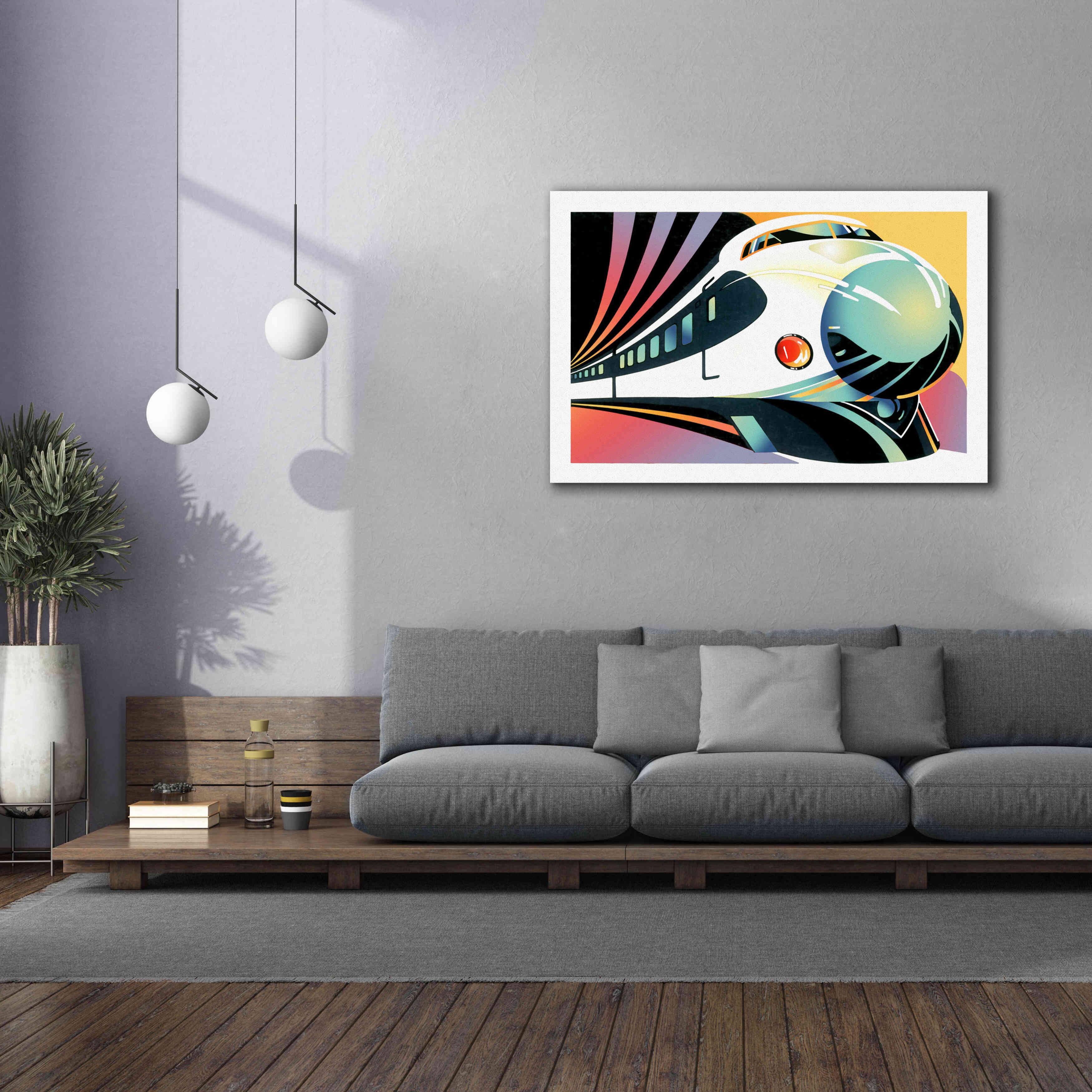 'Japanese High Speed Train' by David Chestnutt, Giclee Canvas Wall Art,60 x 40