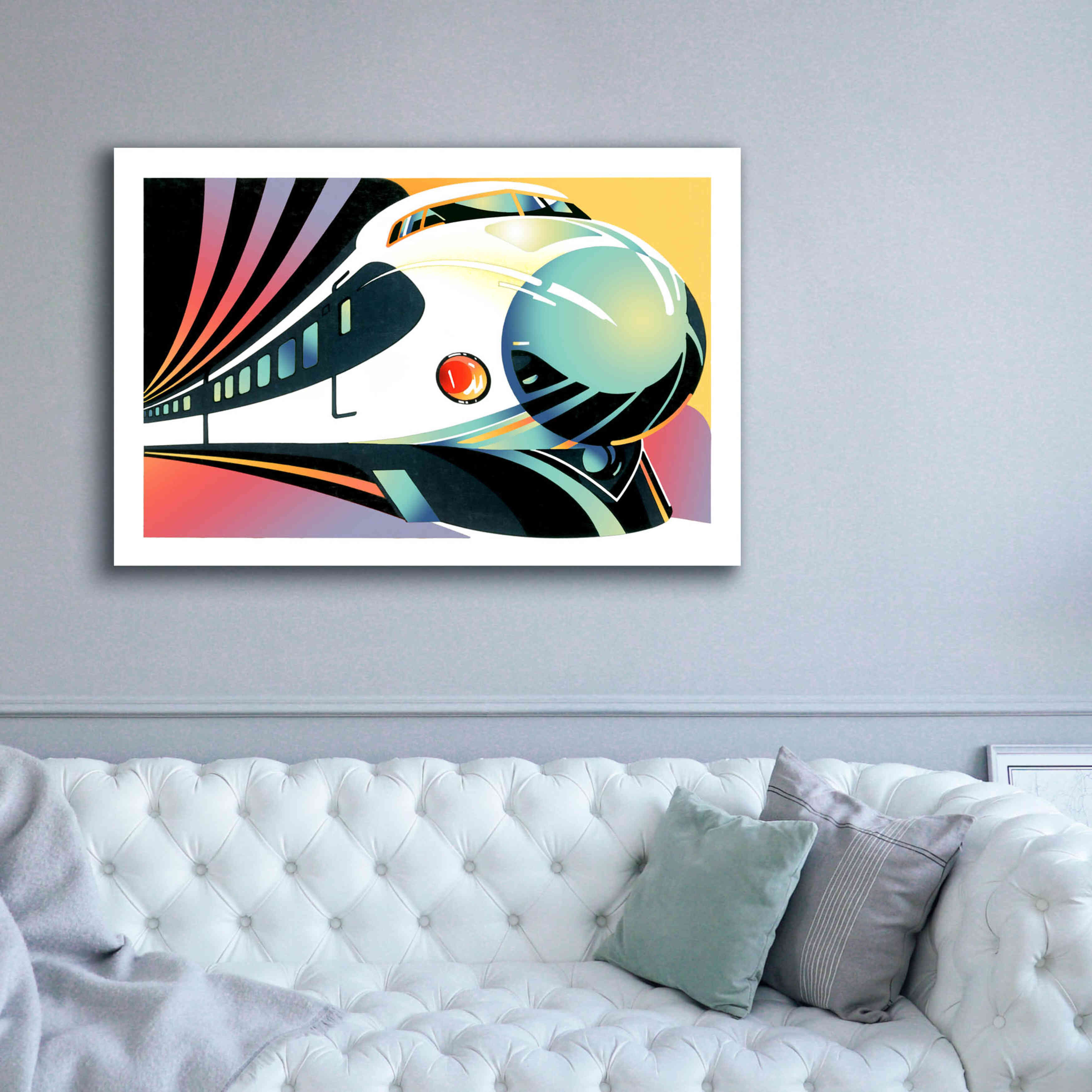 'Japanese High Speed Train' by David Chestnutt, Giclee Canvas Wall Art,60 x 40
