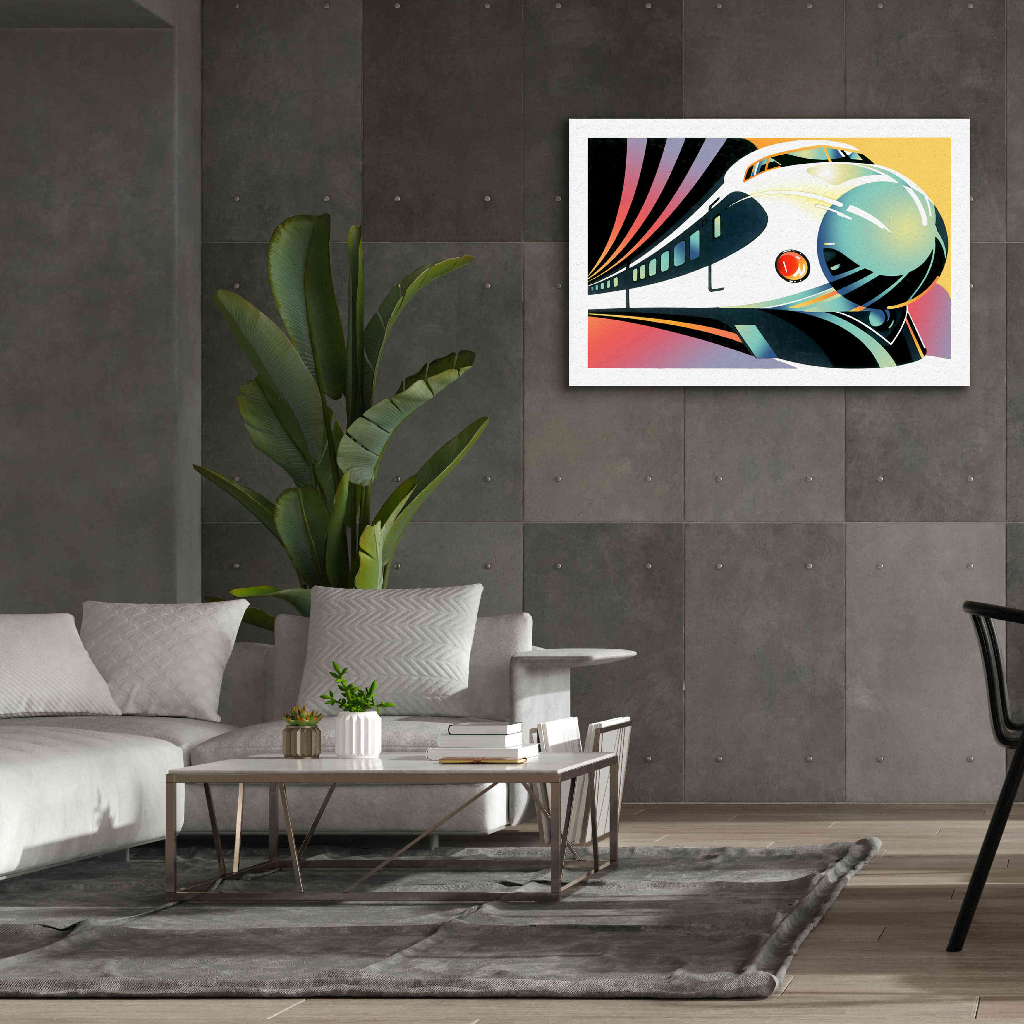 'Japanese High Speed Train' by David Chestnutt, Giclee Canvas Wall Art,60 x 40