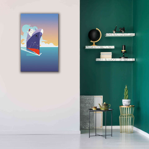 Image of 'Liner Blue Skies' by David Chestnutt, Giclee Canvas Wall Art,26 x 40