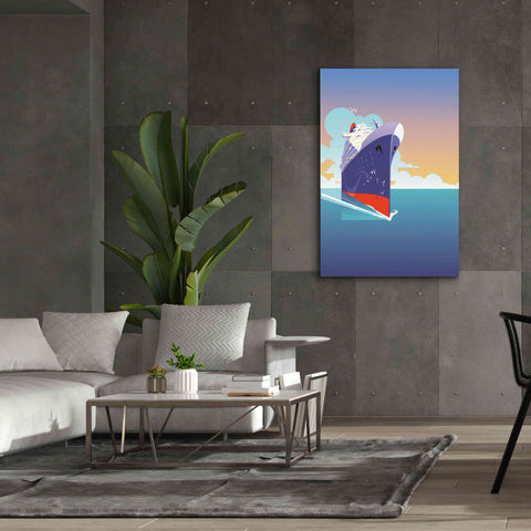 Image of 'Liner Blue Skies' by David Chestnutt, Giclee Canvas Wall Art,40 x 60