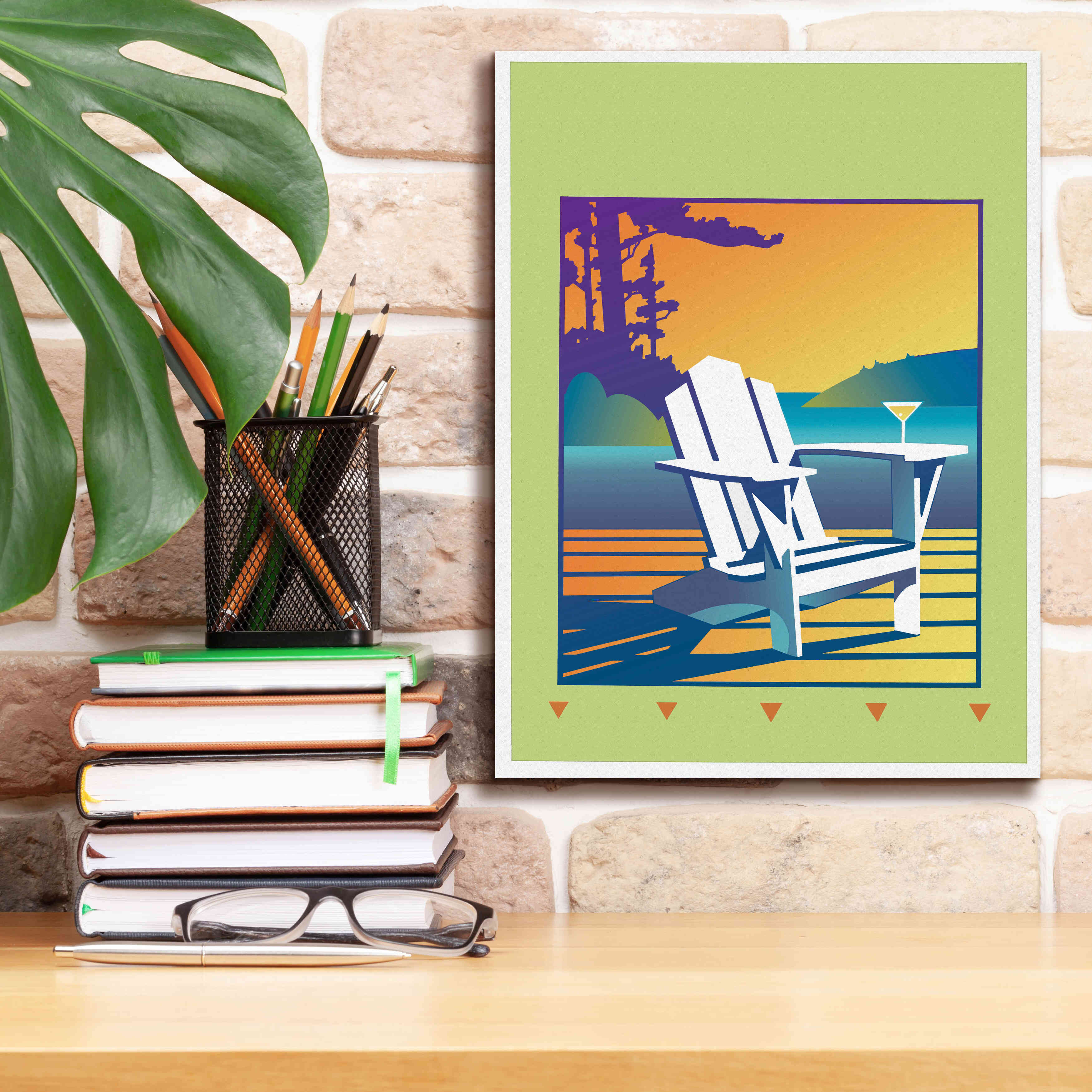 'Muskoka Chair' by David Chestnutt, Giclee Canvas Wall Art,12 x 16