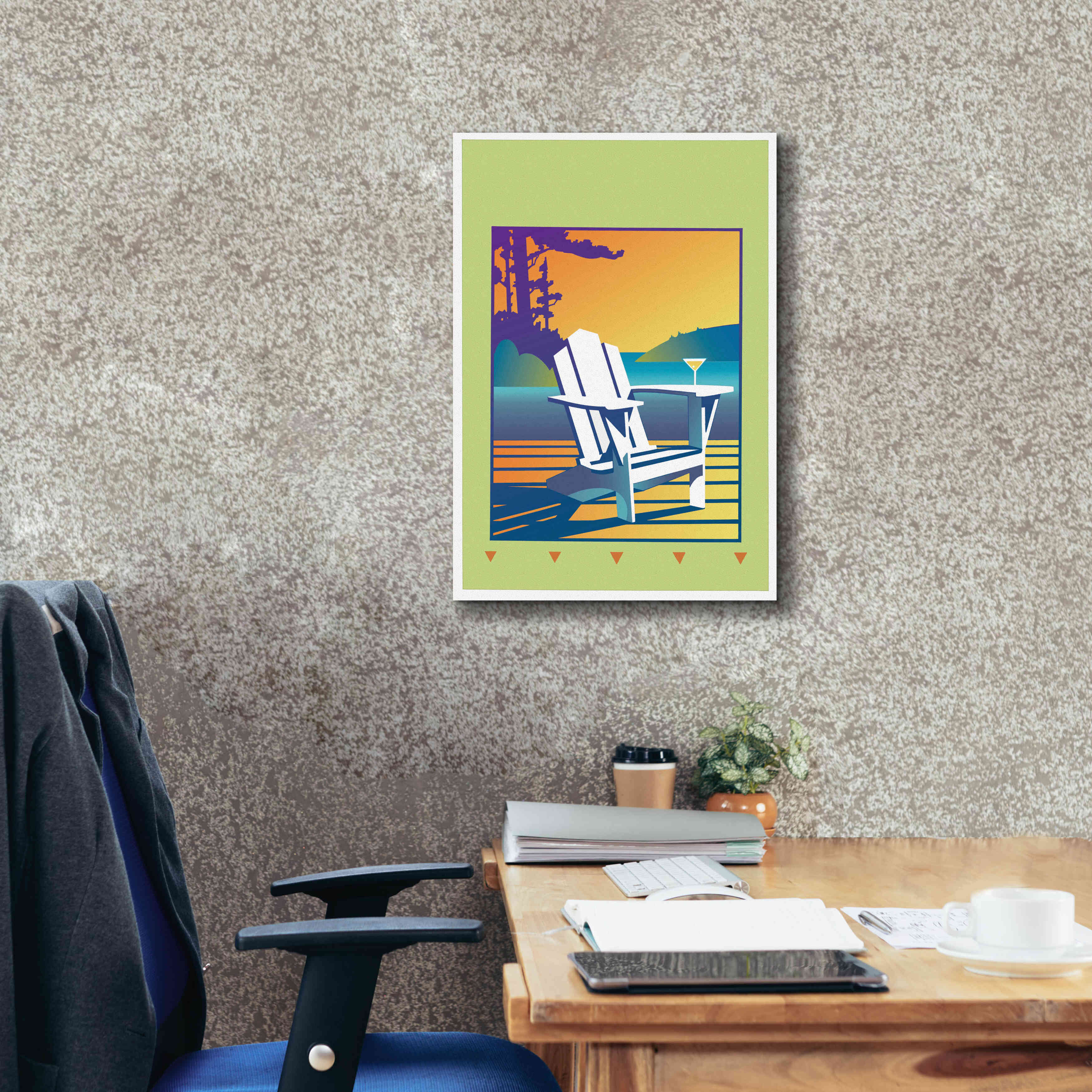 'Muskoka Chair' by David Chestnutt, Giclee Canvas Wall Art,18 x 26