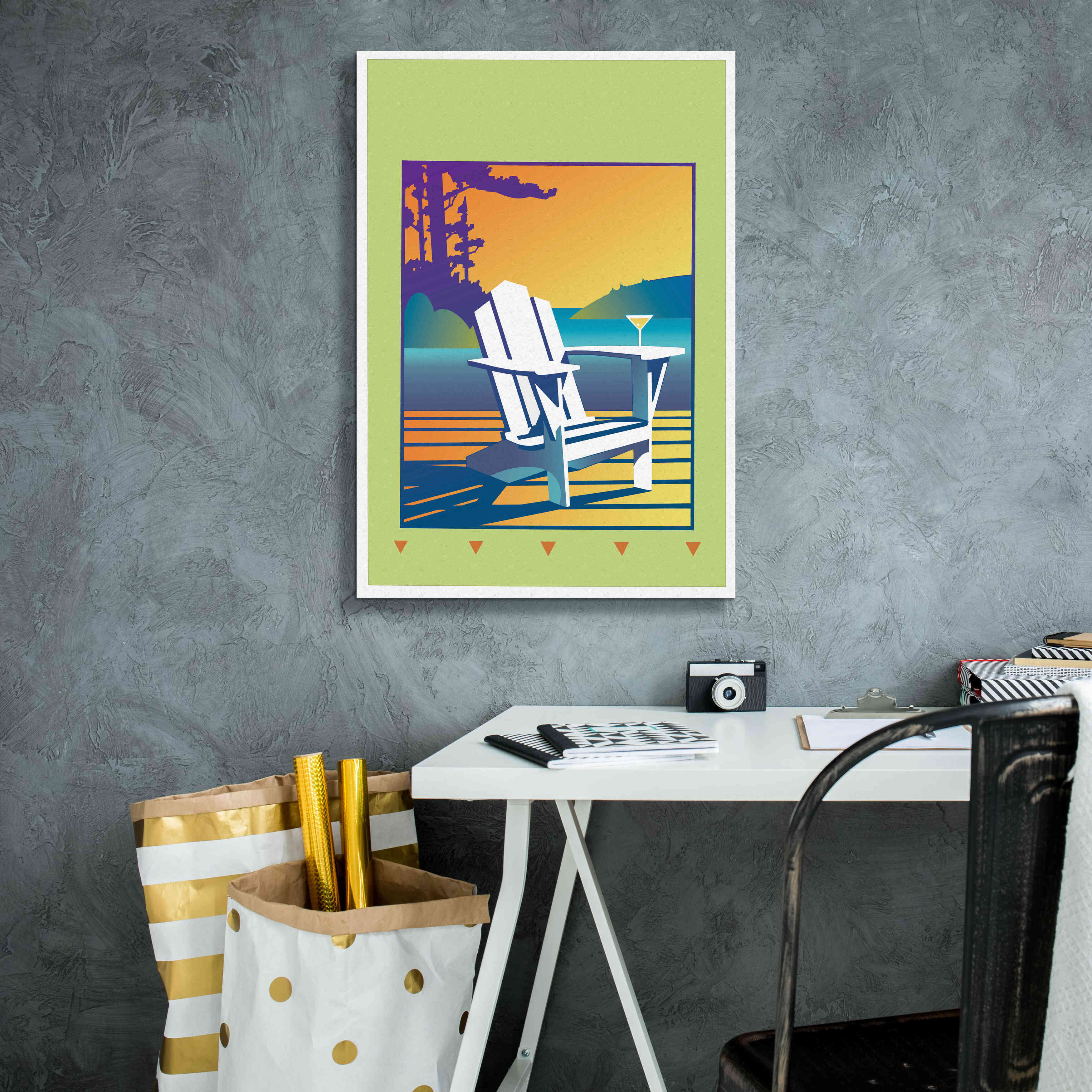 'Muskoka Chair' by David Chestnutt, Giclee Canvas Wall Art,18 x 26