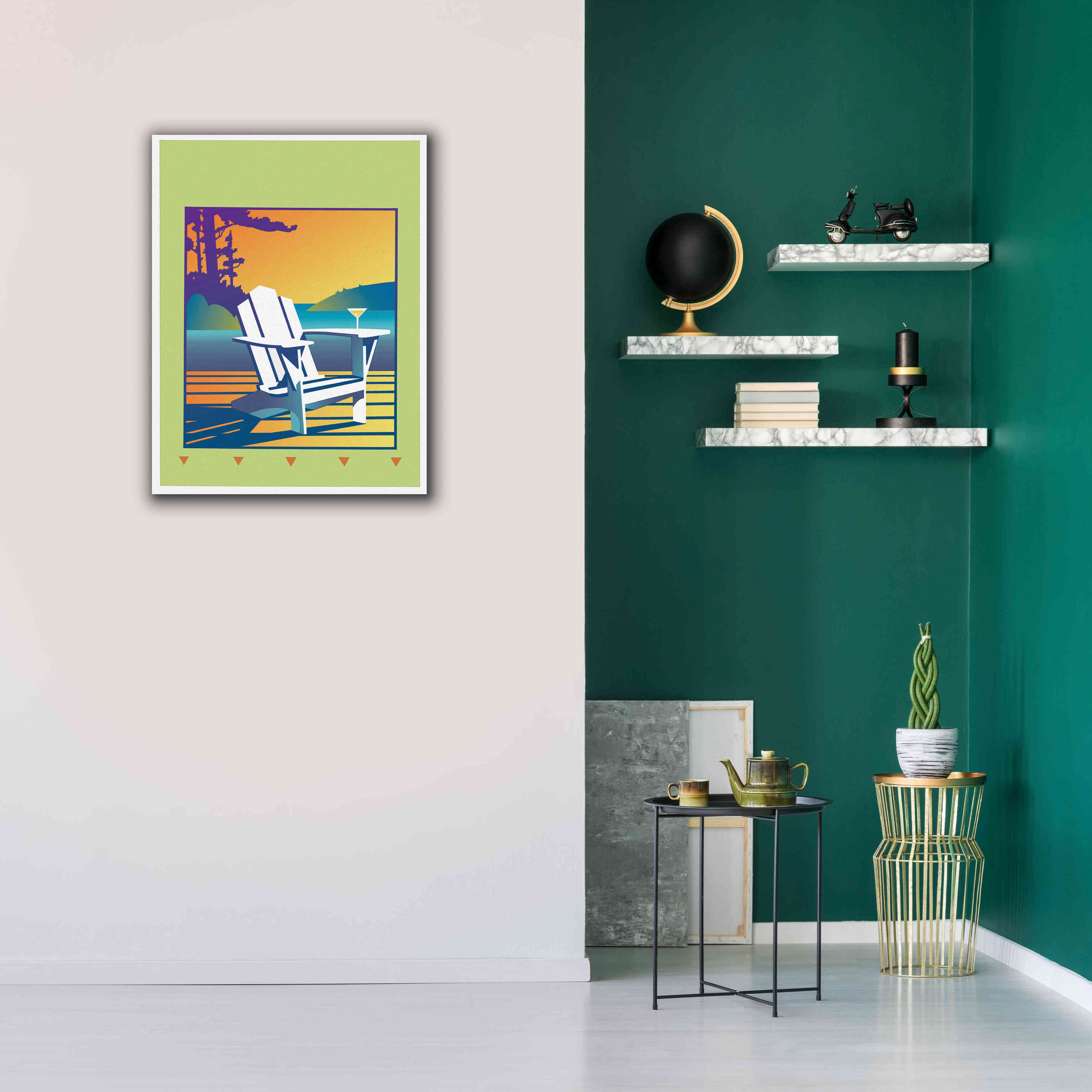 'Muskoka Chair' by David Chestnutt, Giclee Canvas Wall Art,26 x 34