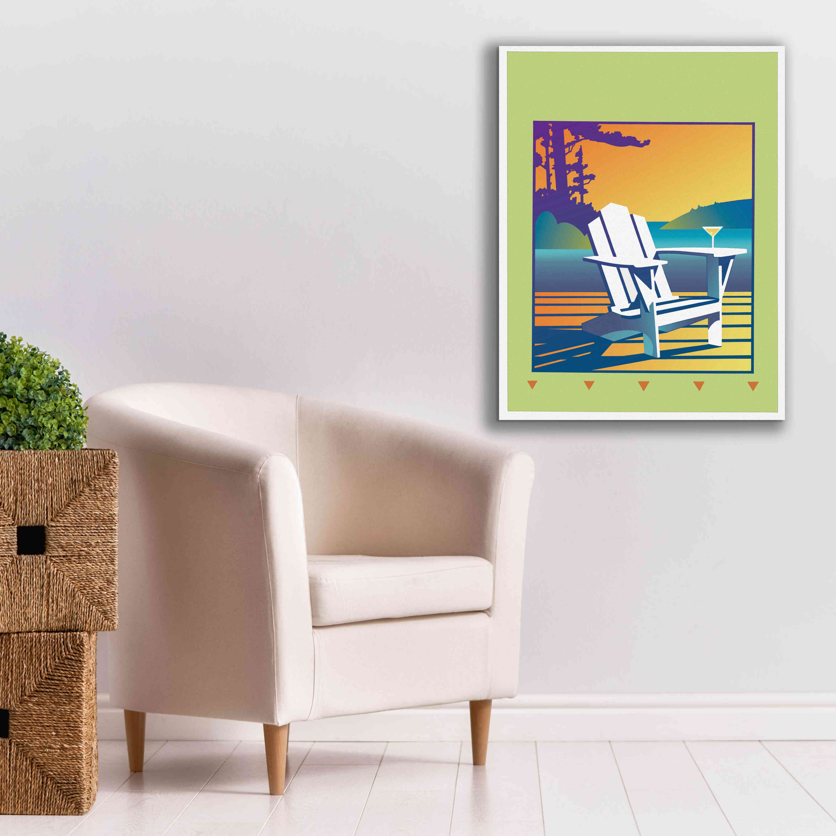 'Muskoka Chair' by David Chestnutt, Giclee Canvas Wall Art,26 x 34