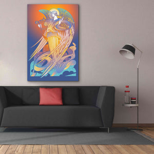 'New Angel With Harp' by David Chestnutt, Giclee Canvas Wall Art,40 x 60