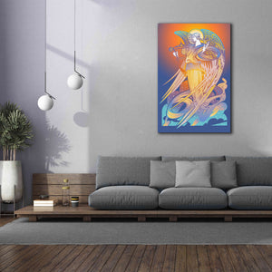 'New Angel With Harp' by David Chestnutt, Giclee Canvas Wall Art,40 x 60