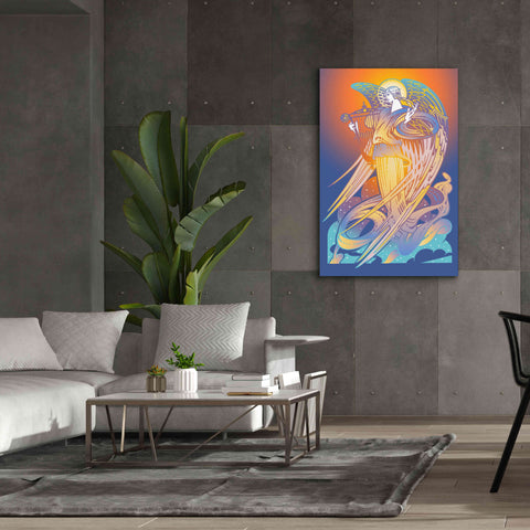 Image of 'New Angel With Harp' by David Chestnutt, Giclee Canvas Wall Art,40 x 60