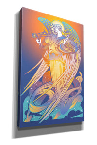 'New Angel With Harp' by David Chestnutt, Giclee Canvas Wall Art