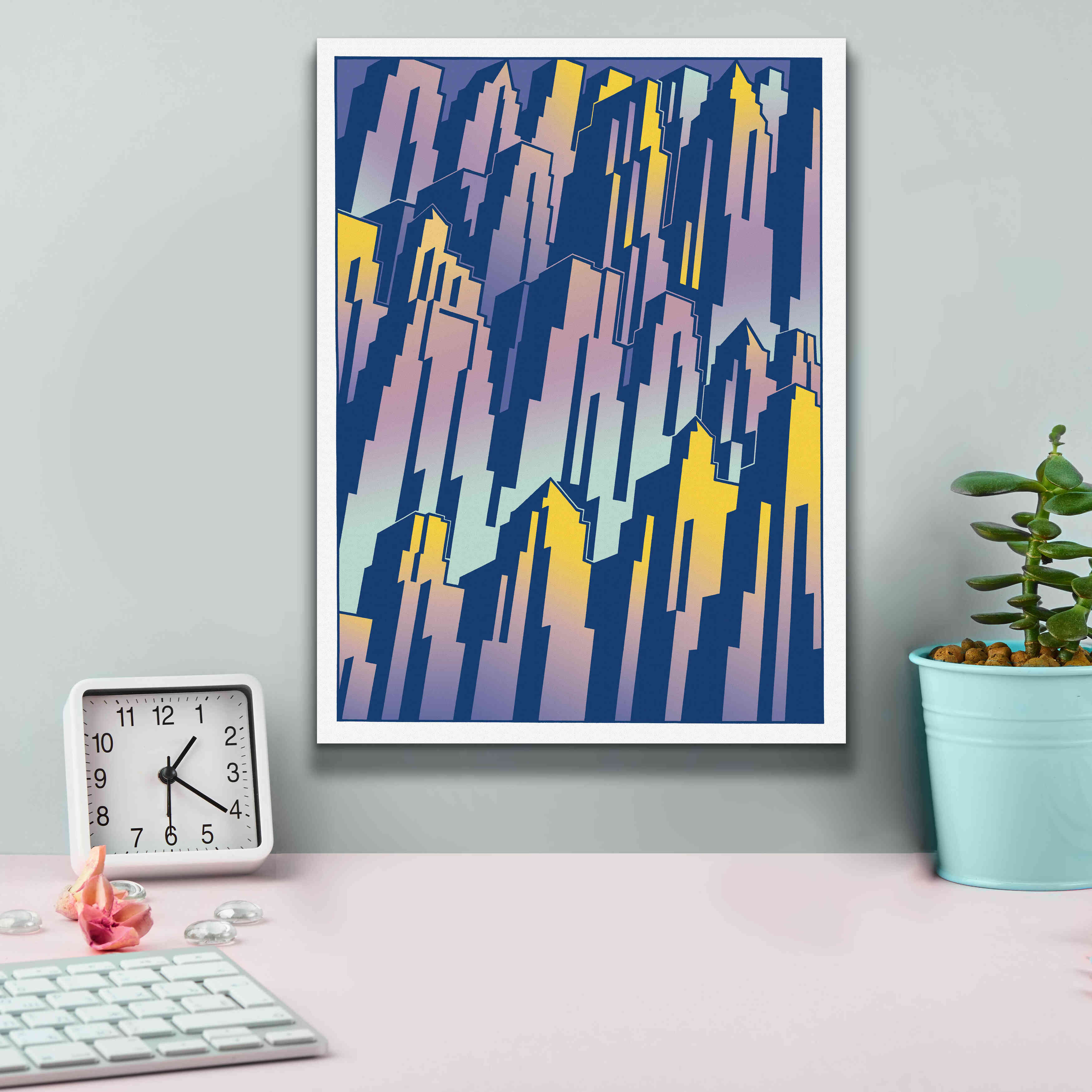 'New Cityscape Grad' by David Chestnutt, Giclee Canvas Wall Art,12 x 16