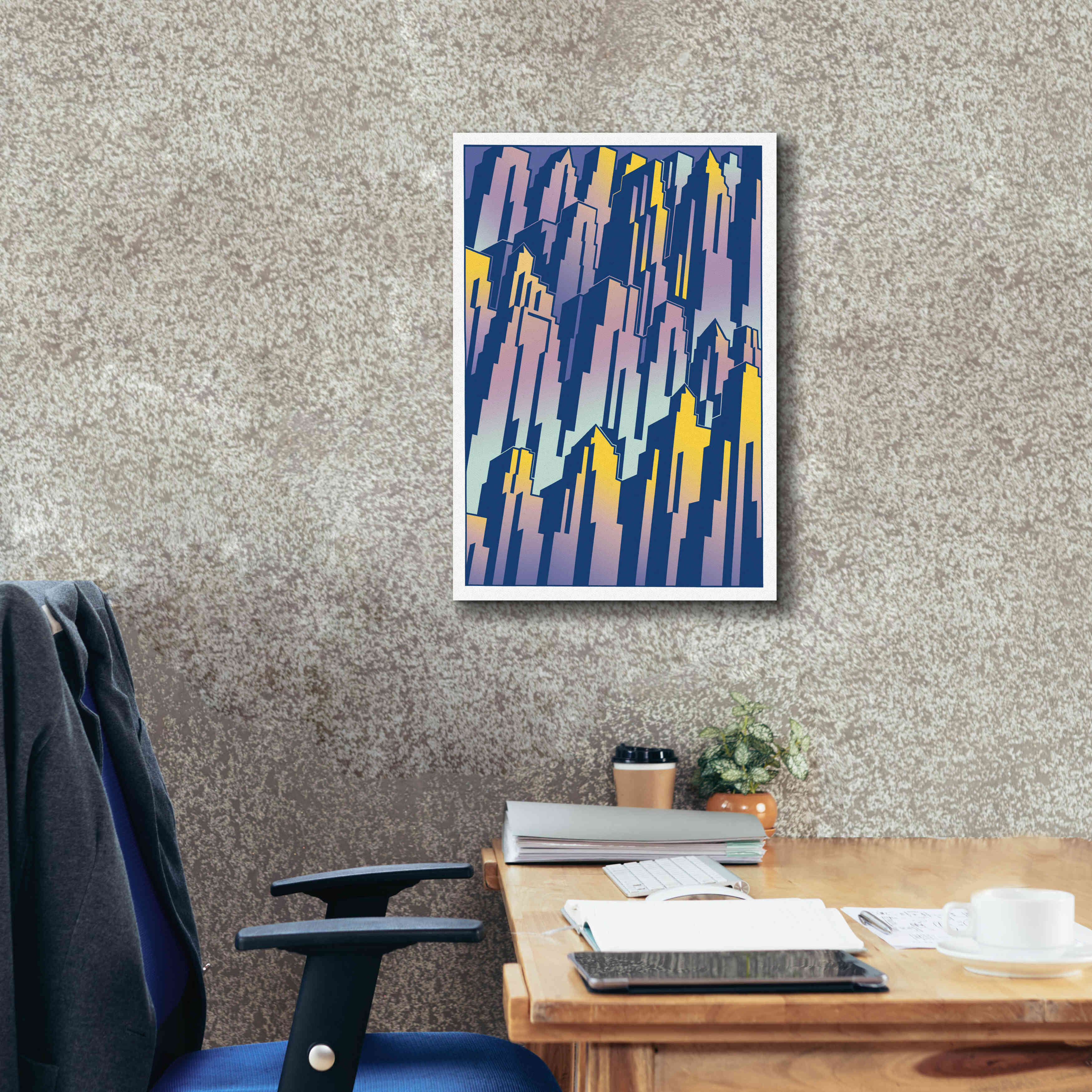 'New Cityscape Grad' by David Chestnutt, Giclee Canvas Wall Art,18 x 26