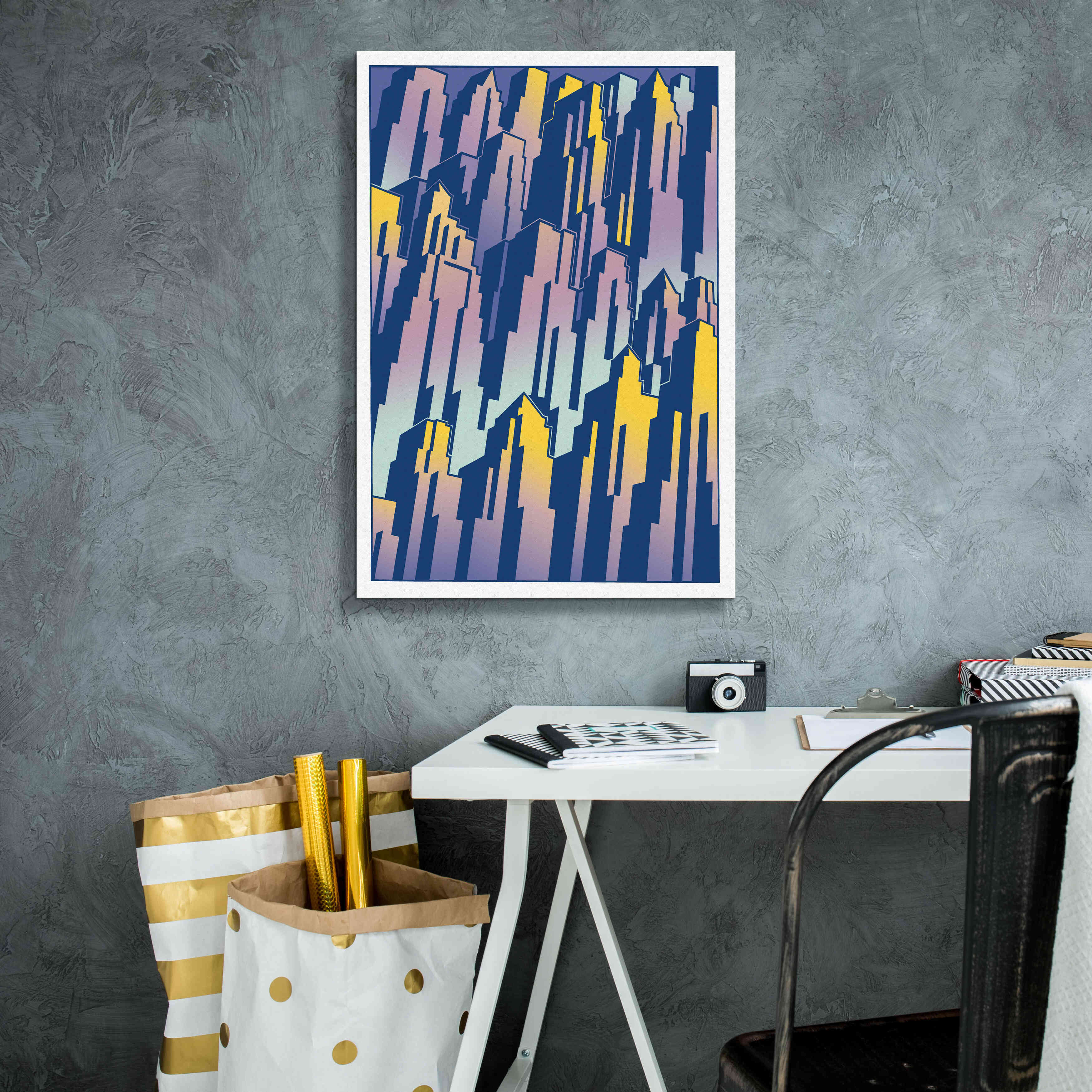 'New Cityscape Grad' by David Chestnutt, Giclee Canvas Wall Art,18 x 26