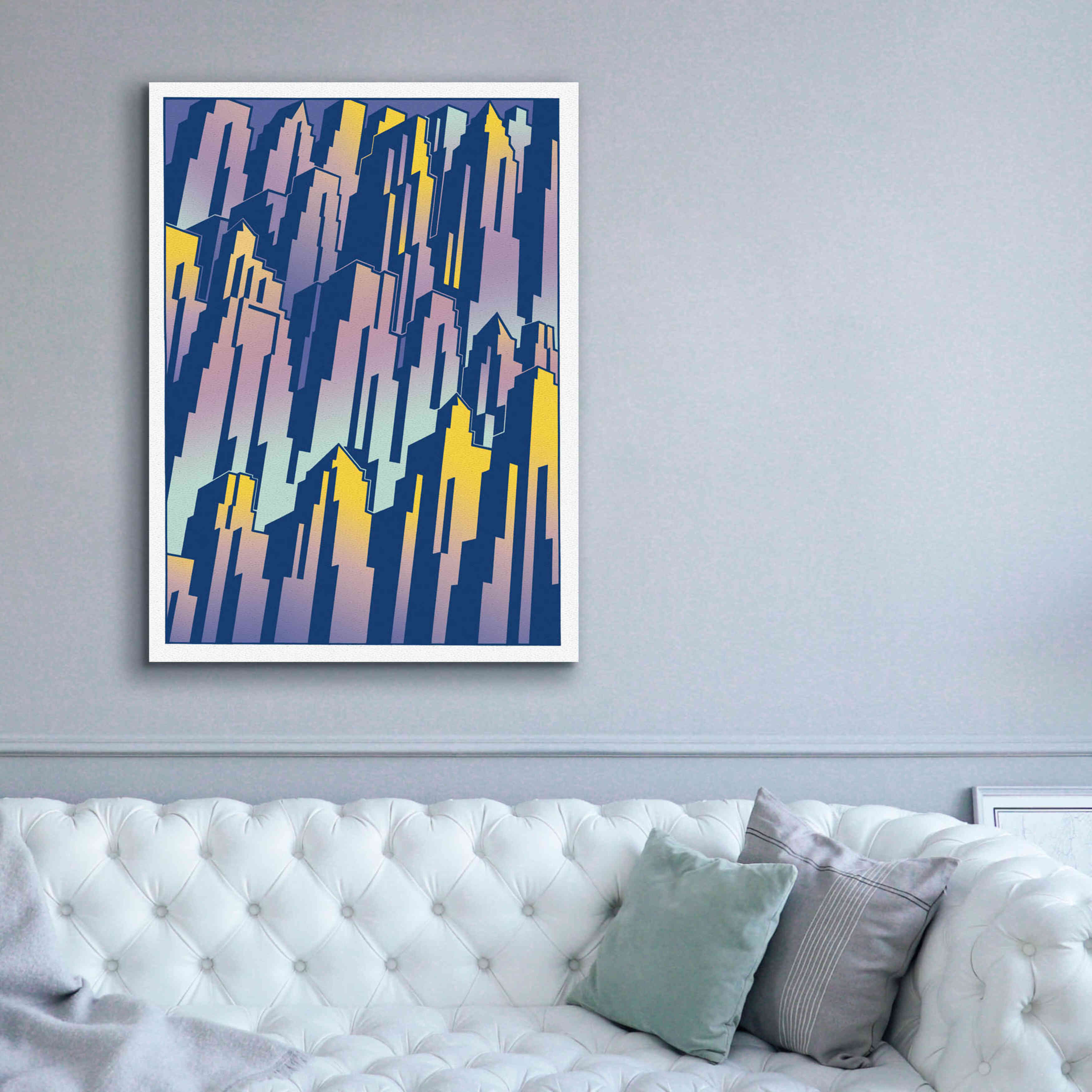 'New Cityscape Grad' by David Chestnutt, Giclee Canvas Wall Art,40 x 54