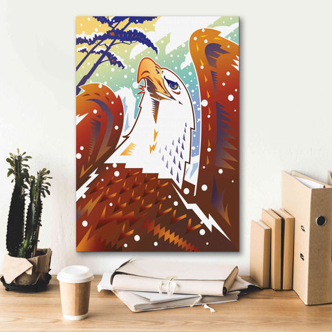 Image of 'New Eagle' by David Chestnutt, Giclee Canvas Wall Art,18 x 26