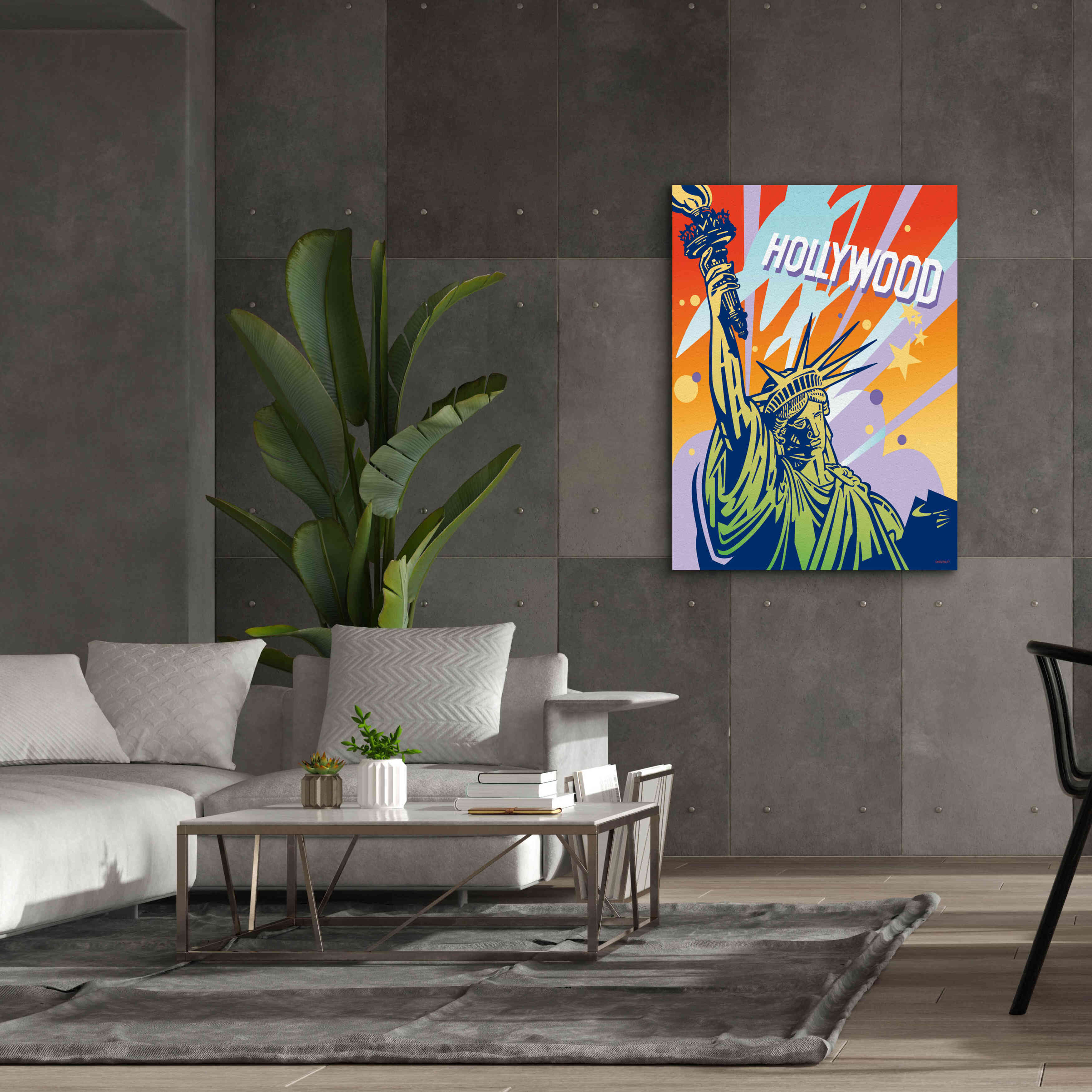 'New York LA' by David Chestnutt, Giclee Canvas Wall Art,40 x 54