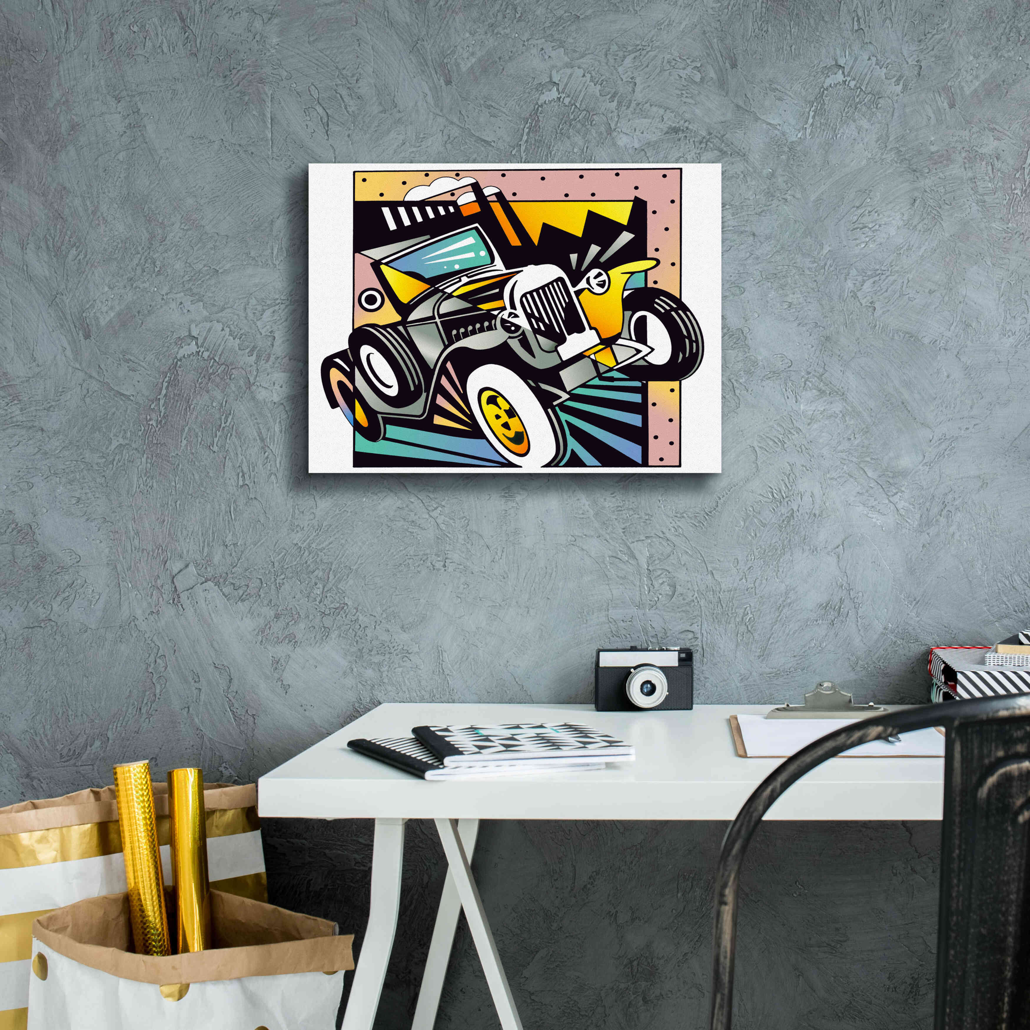 'Old Auto' by David Chestnutt, Giclee Canvas Wall Art,16 x 12