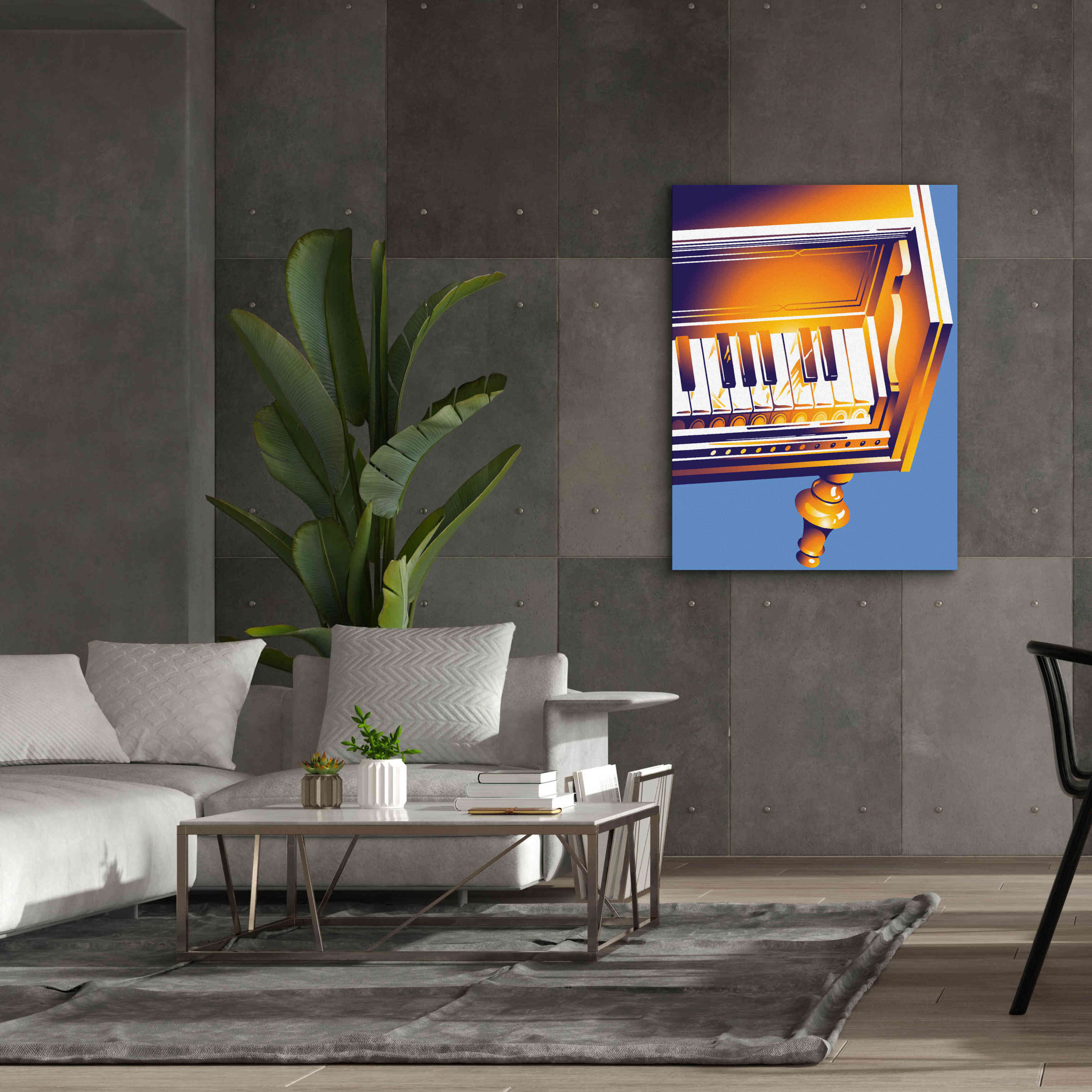 'Old Piano' by David Chestnutt, Giclee Canvas Wall Art,40 x 54