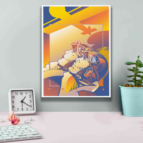 Image of 'Pilots Orange' by David Chestnutt, Giclee Canvas Wall Art,12 x 16