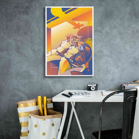 Image of 'Pilots Orange' by David Chestnutt, Giclee Canvas Wall Art,18 x 26