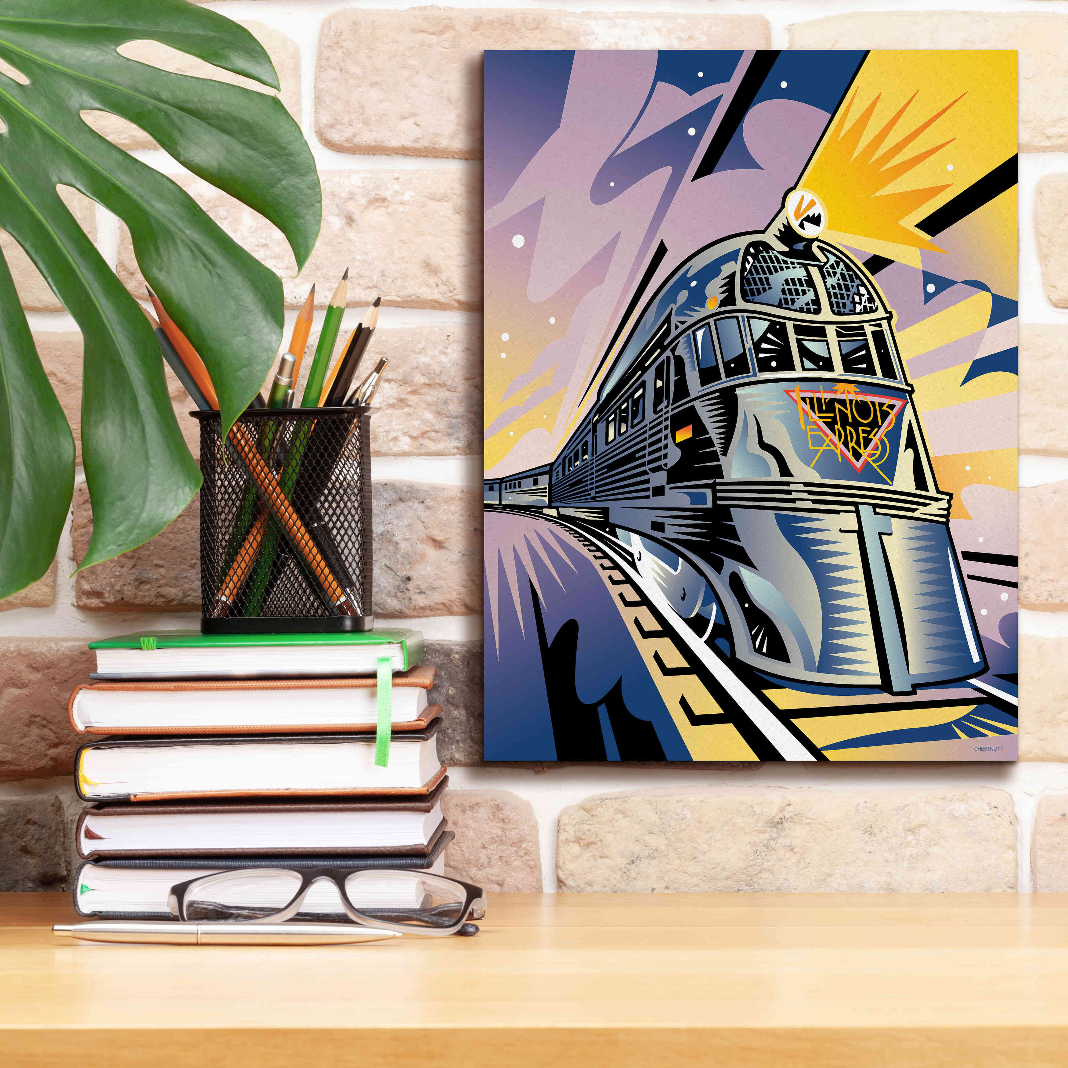 'Pioneer Zephyr' by David Chestnutt, Giclee Canvas Wall Art,12 x 16