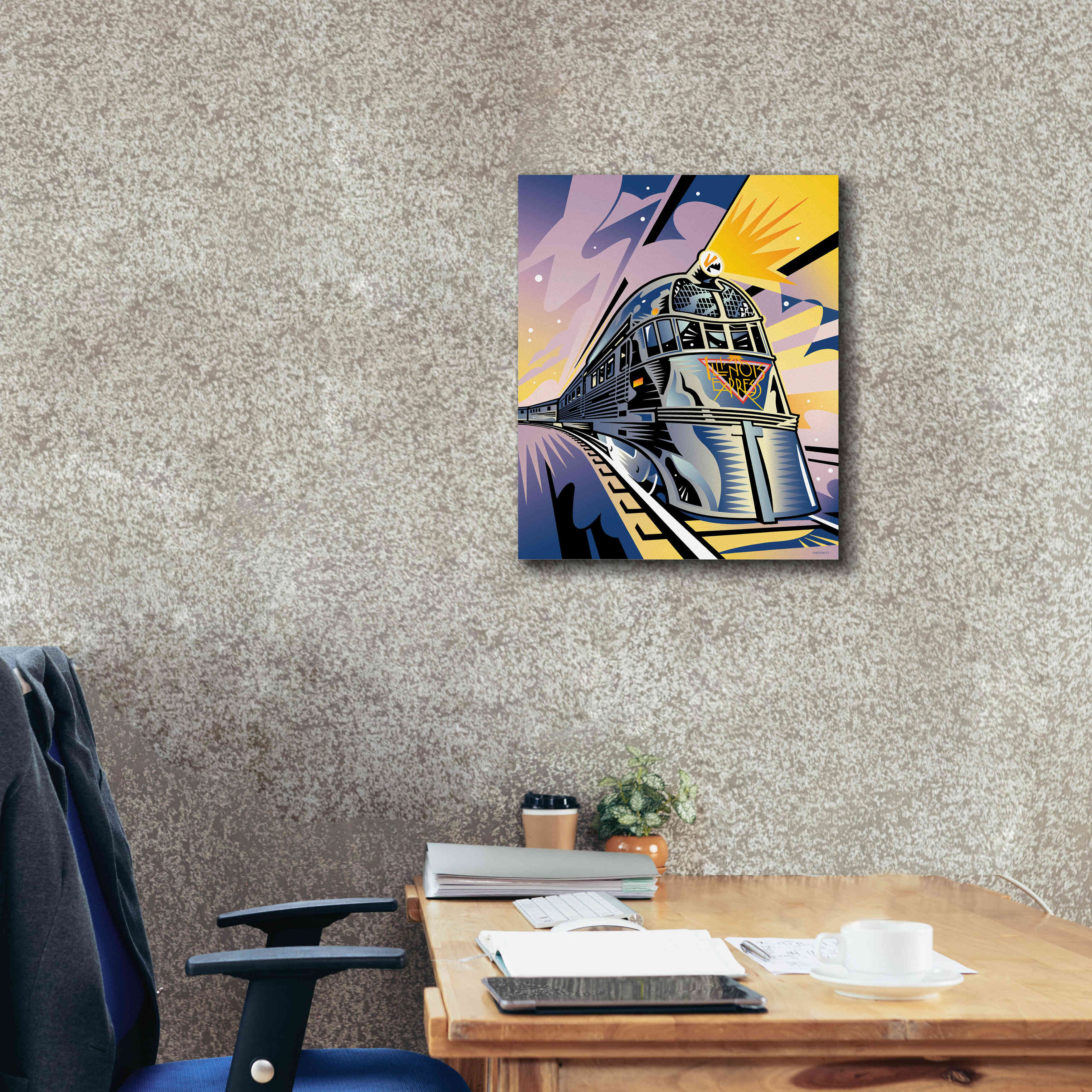 'Pioneer Zephyr' by David Chestnutt, Giclee Canvas Wall Art,20 x 24