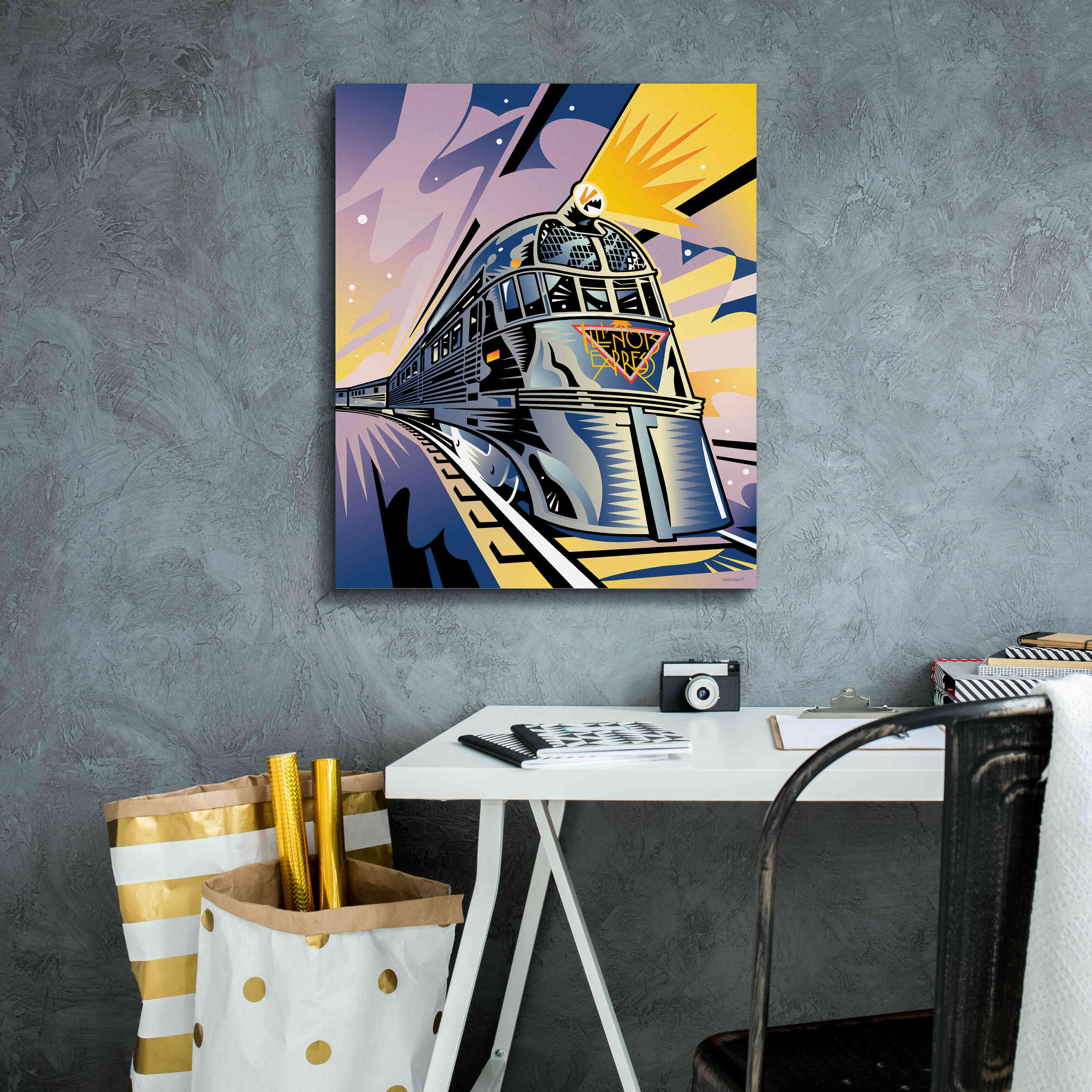 'Pioneer Zephyr' by David Chestnutt, Giclee Canvas Wall Art,20 x 24