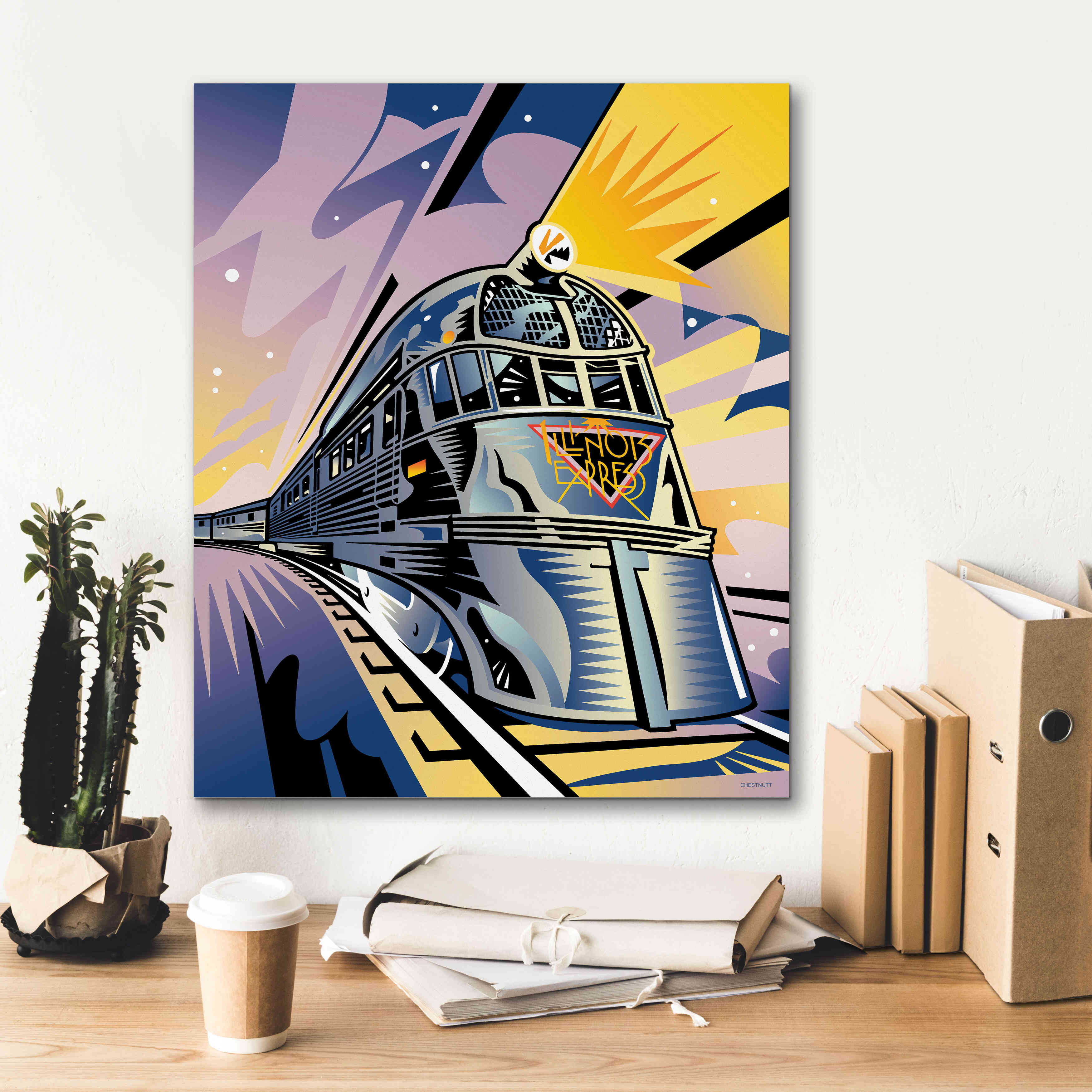 'Pioneer Zephyr' by David Chestnutt, Giclee Canvas Wall Art,20 x 24