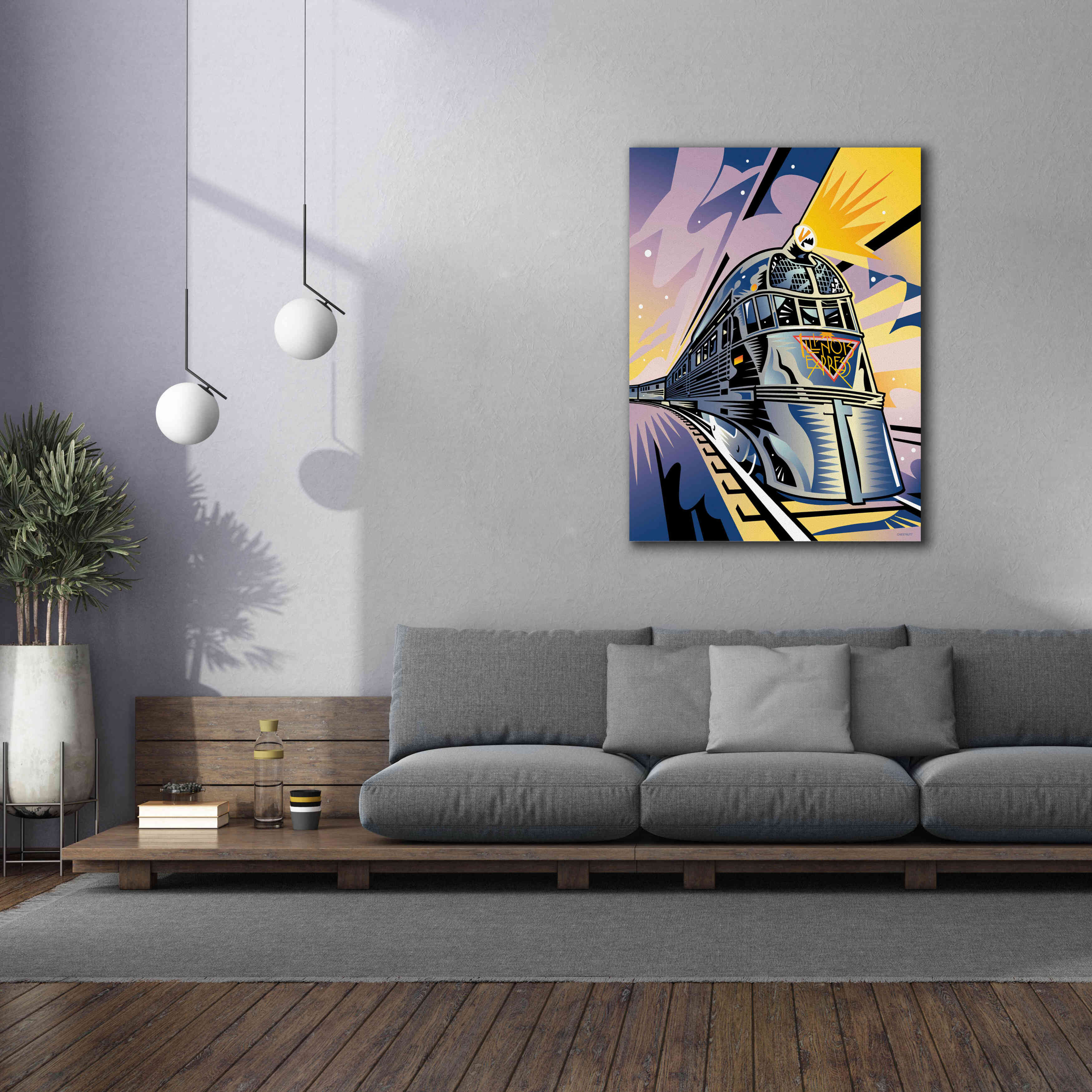 'Pioneer Zephyr' by David Chestnutt, Giclee Canvas Wall Art,40 x 54