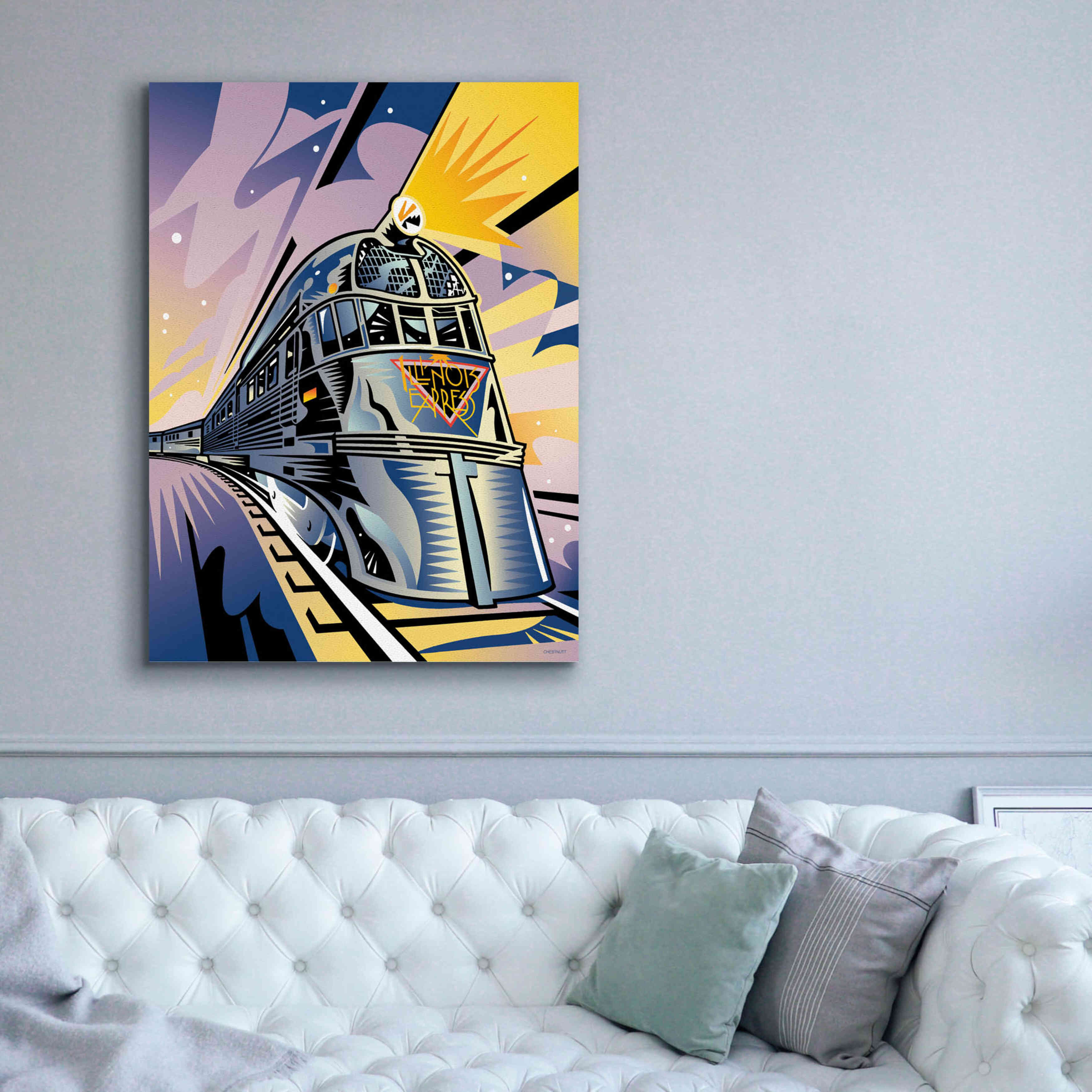 'Pioneer Zephyr' by David Chestnutt, Giclee Canvas Wall Art,40 x 54