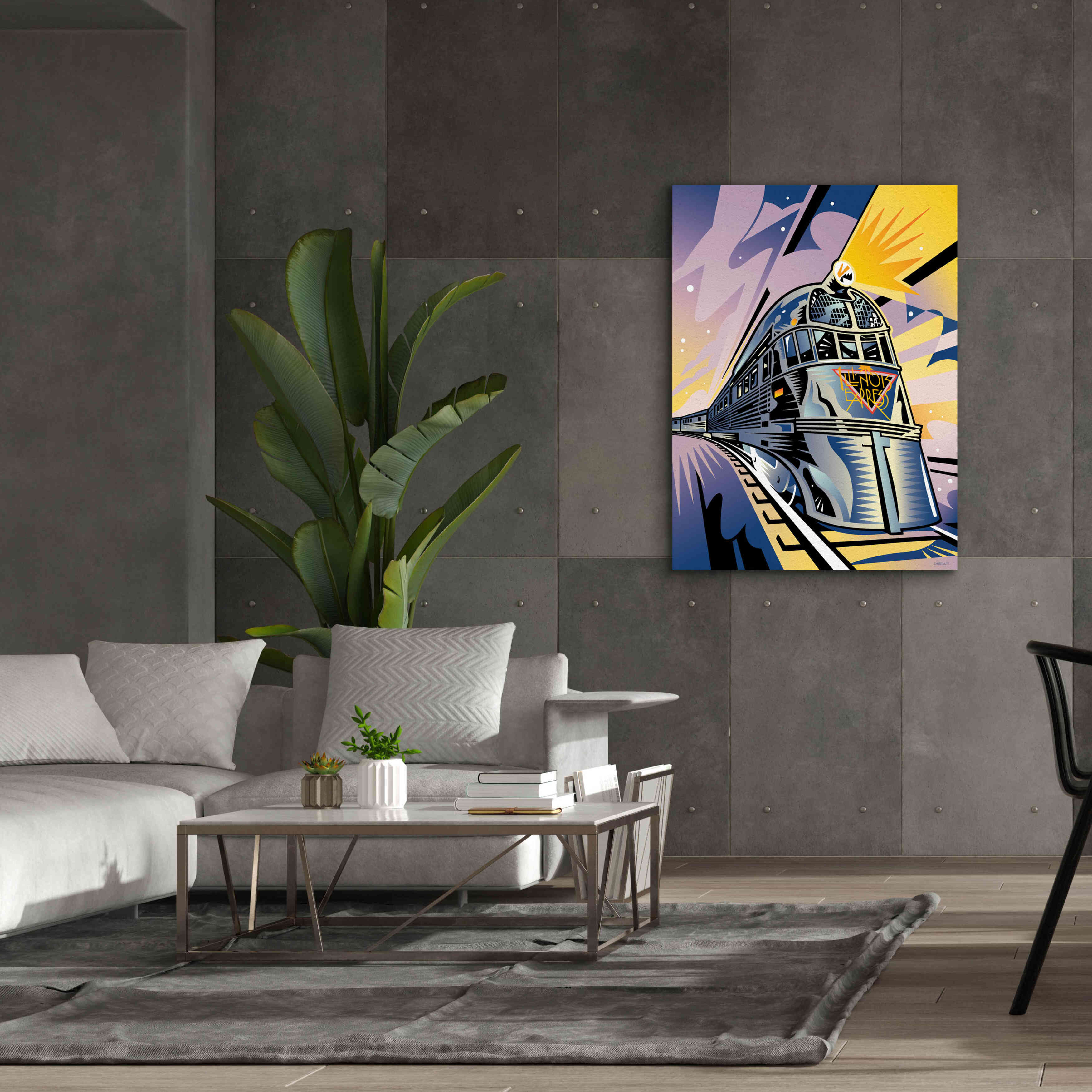 'Pioneer Zephyr' by David Chestnutt, Giclee Canvas Wall Art,40 x 54