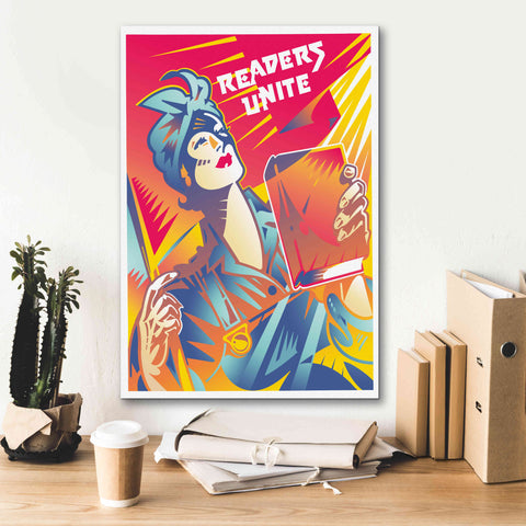 Image of 'Readers Unite' by David Chestnutt, Giclee Canvas Wall Art,18 x 26