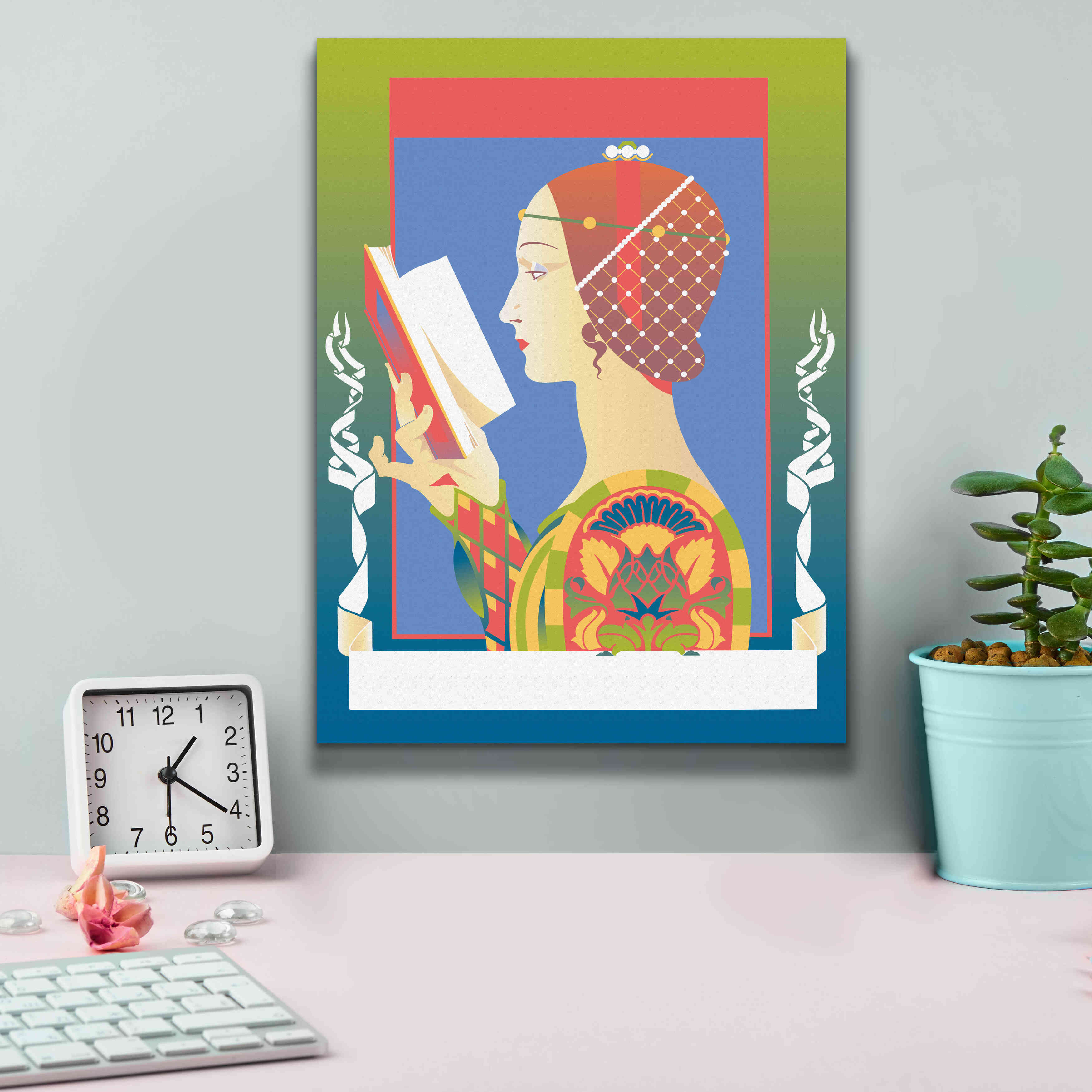 'Renaissance Read' by David Chestnutt, Giclee Canvas Wall Art,12 x 16