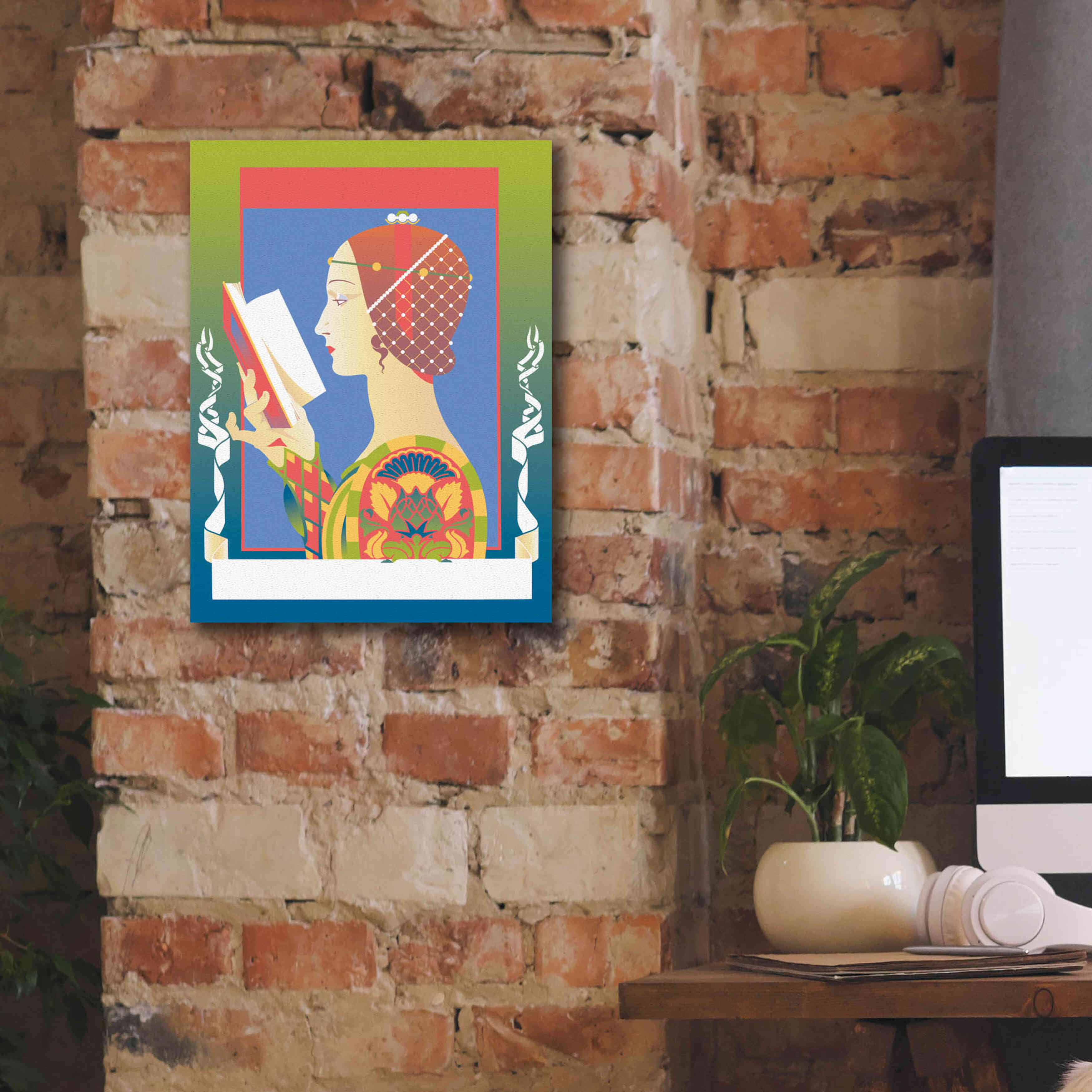 'Renaissance Read' by David Chestnutt, Giclee Canvas Wall Art,12 x 16